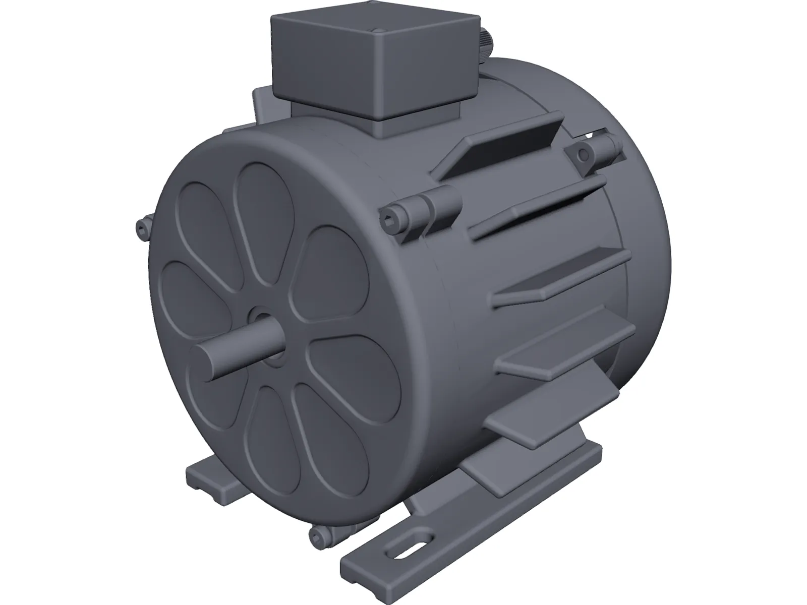 Asynchronous Electric AC Motor 3D Model