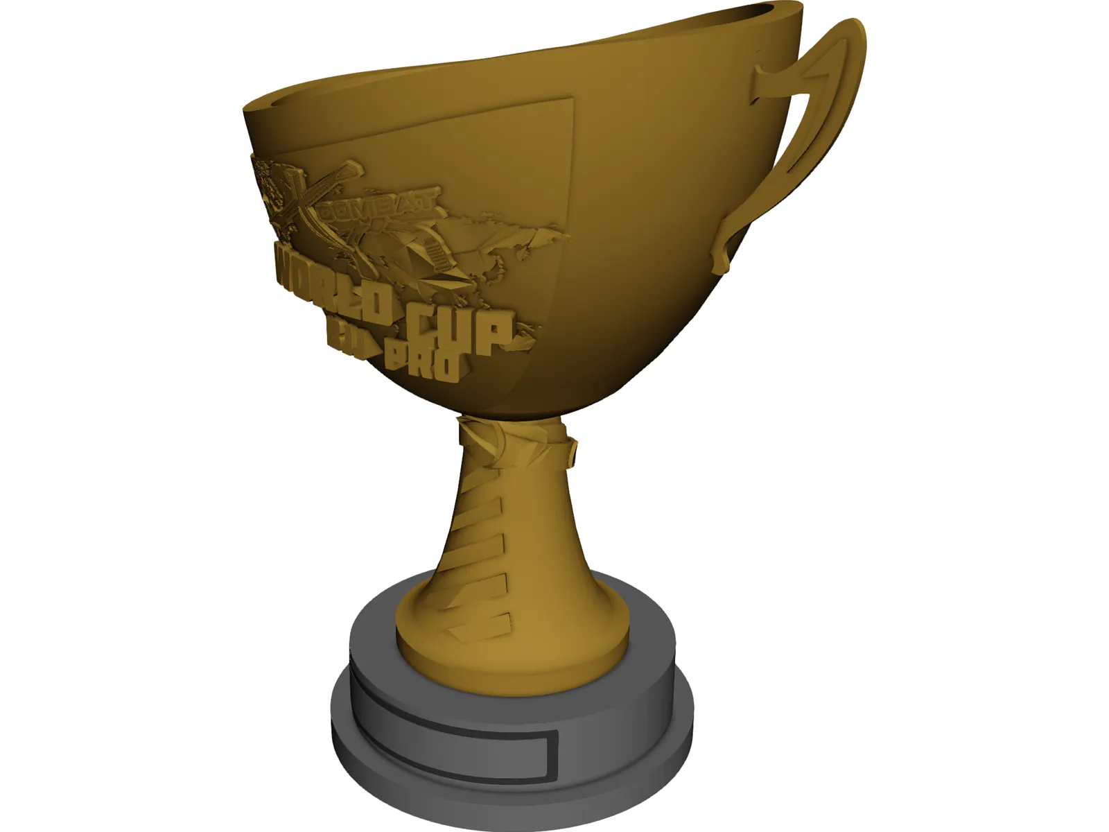 BJJ World Cup Trophy 3D Model