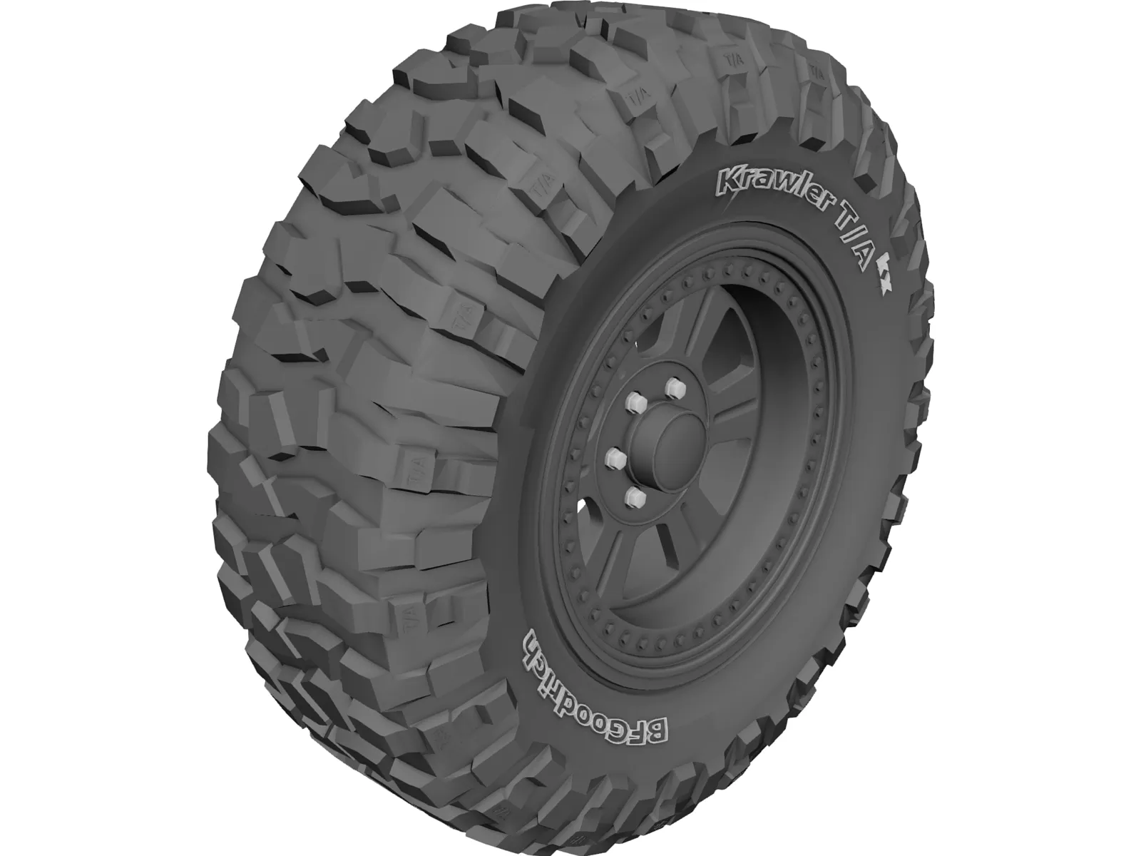 BF Goodrich Krawler TA Tire 3D Model