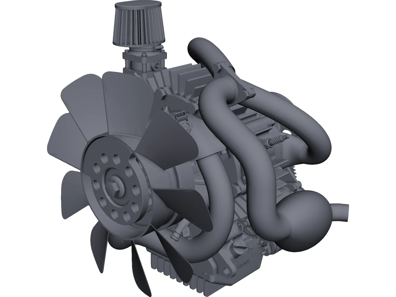 Two-Stroke Engine 3D Model