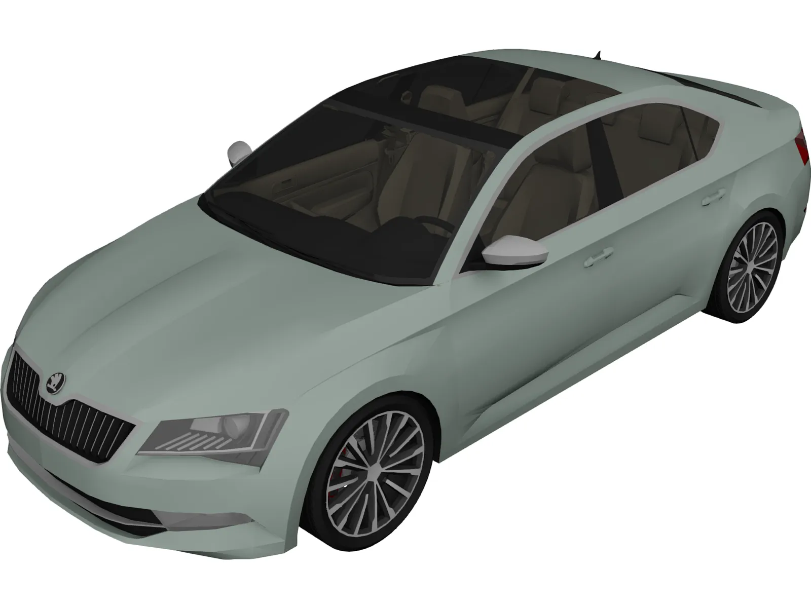 Skoda Superb (2017) 3D Model