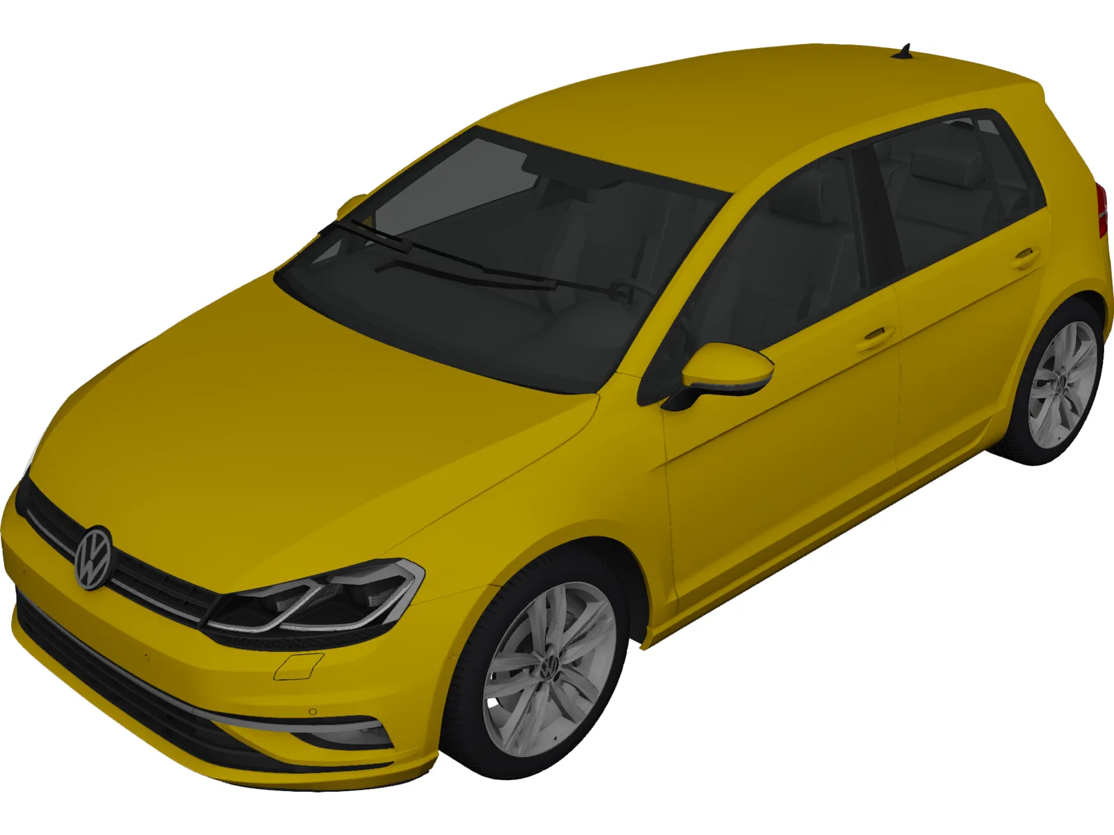 Volkswagen Golf (2017) 3D Model