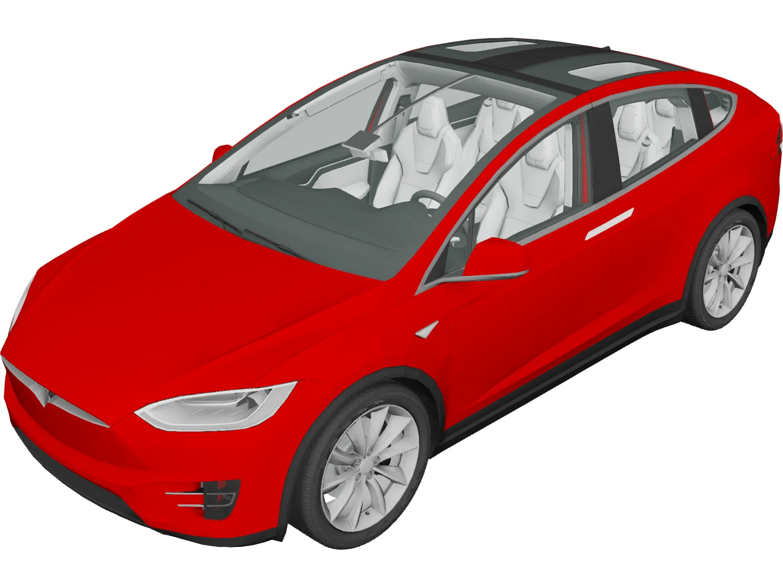 Tesla Model X (2017) 3D Model