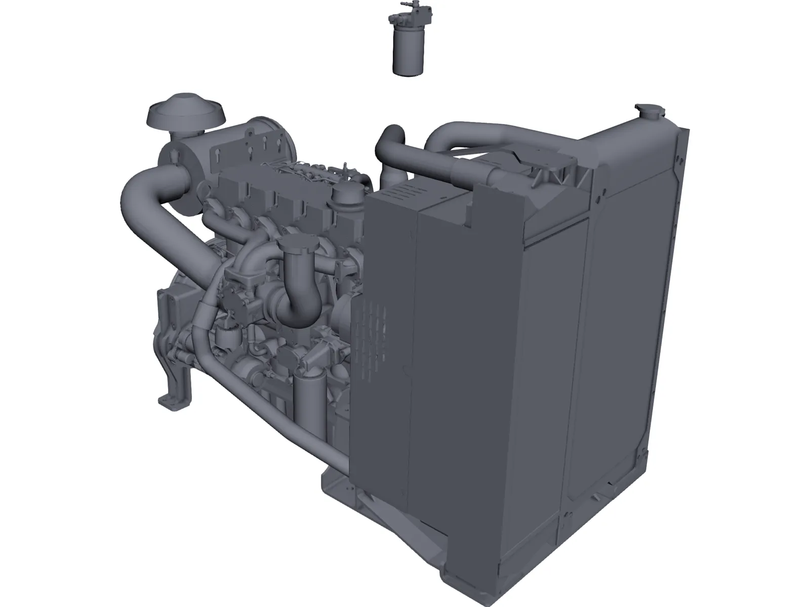 Cat C6.6 Engine 3D Model