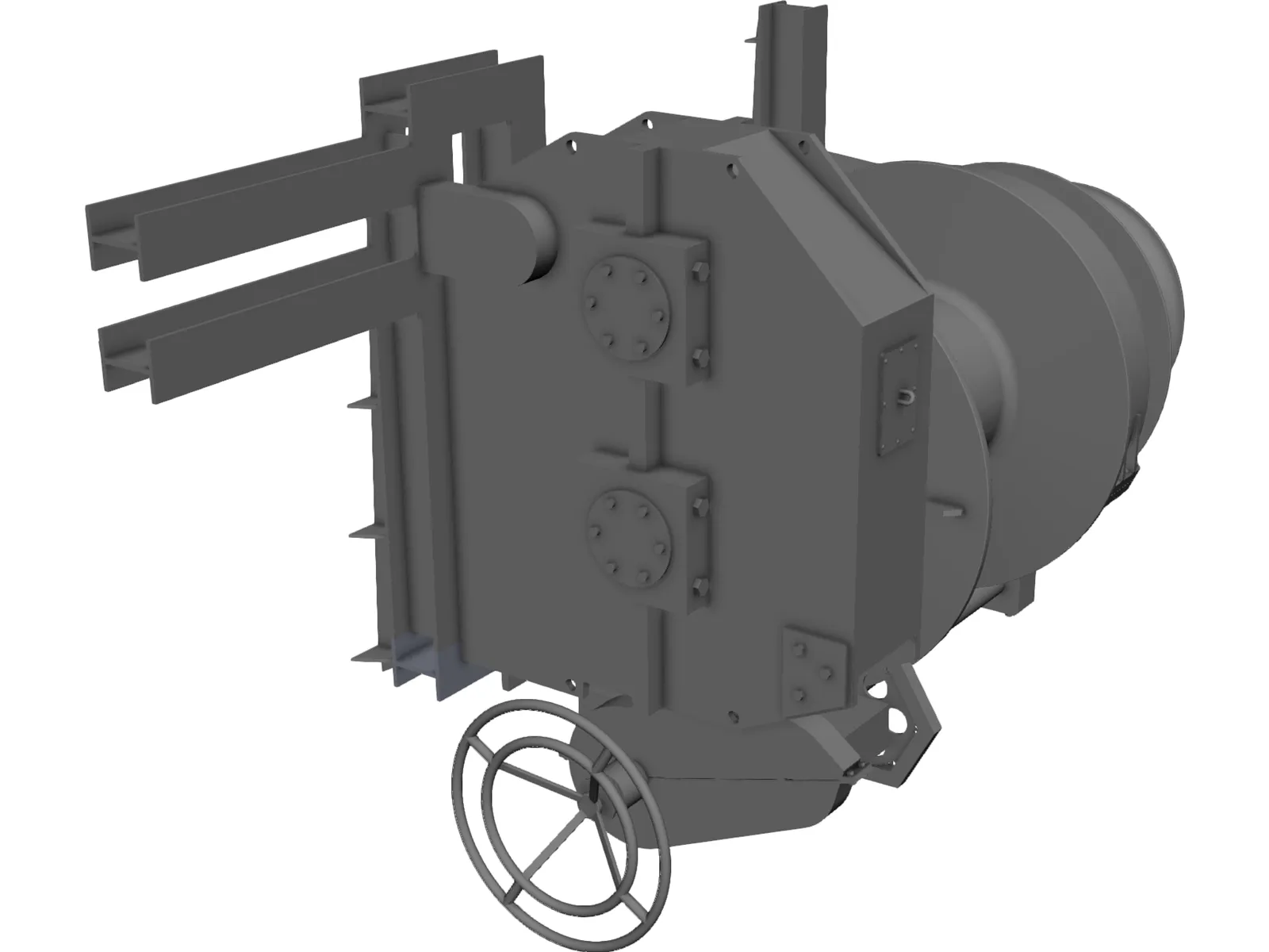 Hydraulic Winch 3D Model