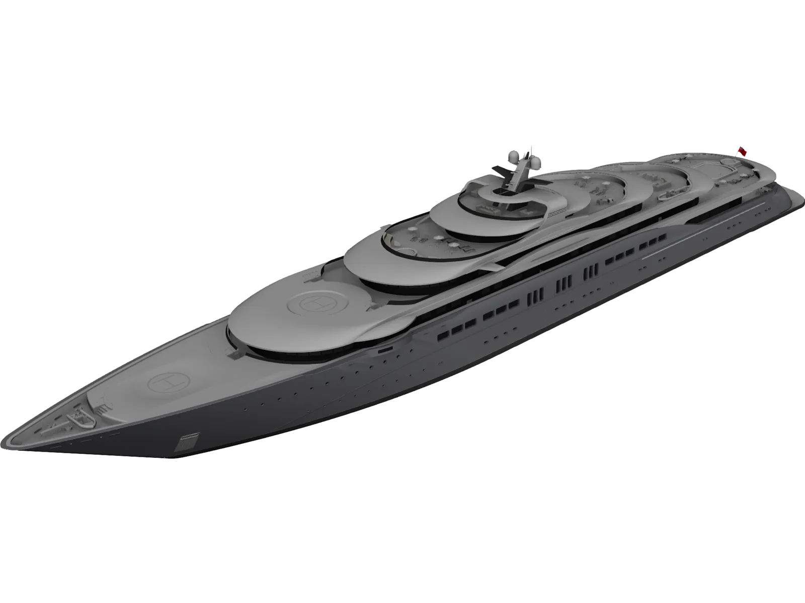 Yacht Mega 3D Model