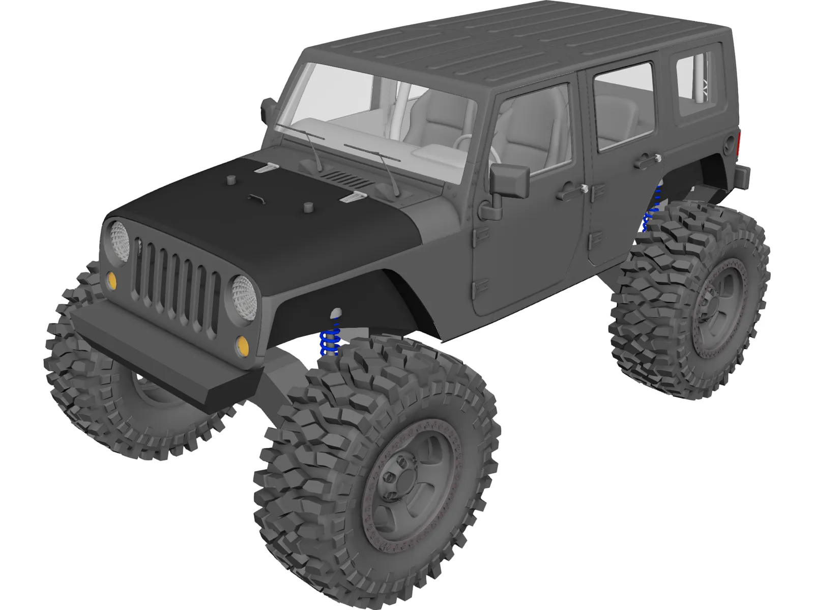 Jeep Wrangler Unlimited (2017) [Lifted] 3D Model