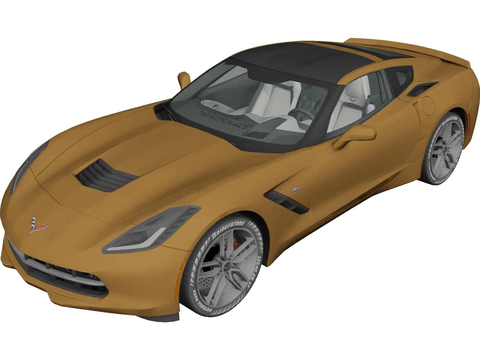 Chevorlet Corvette C7 Stingray V8 (2015) 3D Model