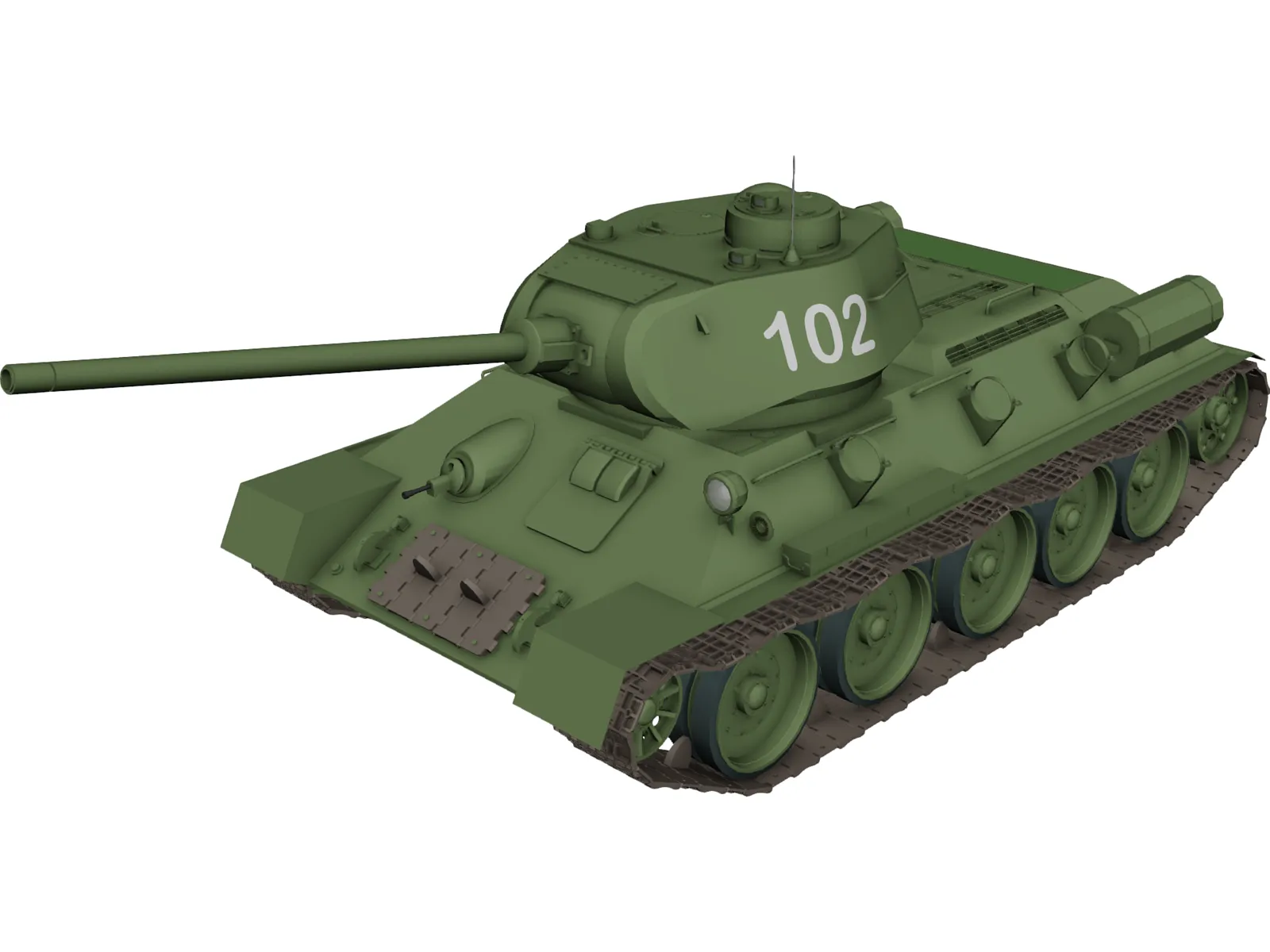 T-34 Tank 3D Model