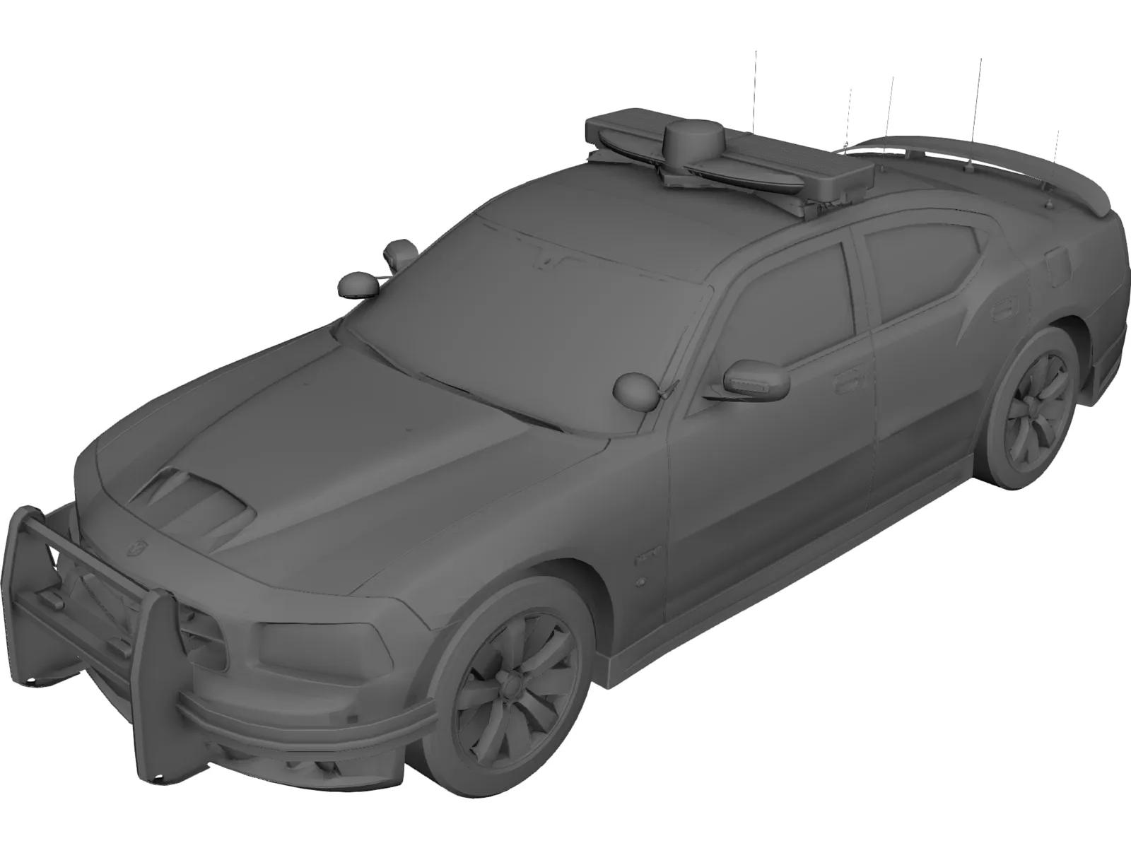 Dodge Charger SRT-8 2006 Police 3D Model