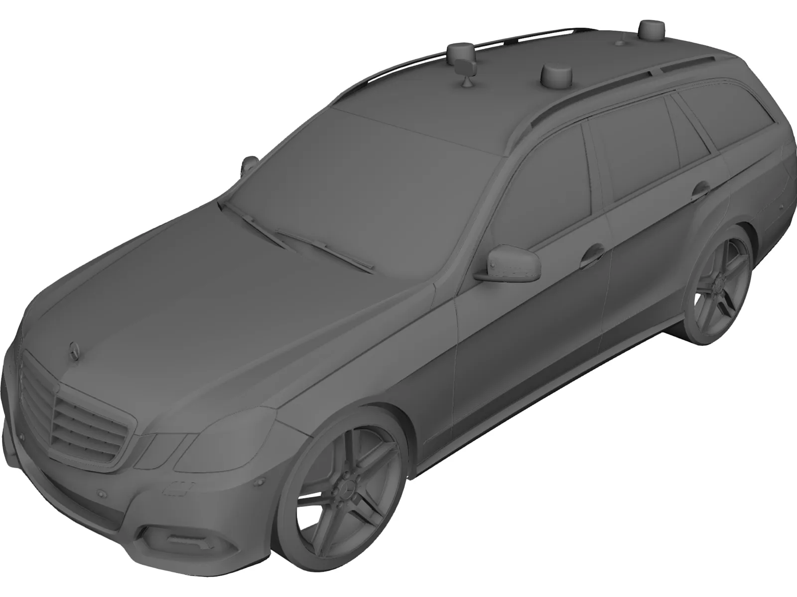 Mercedes E-Class Police 3D Model