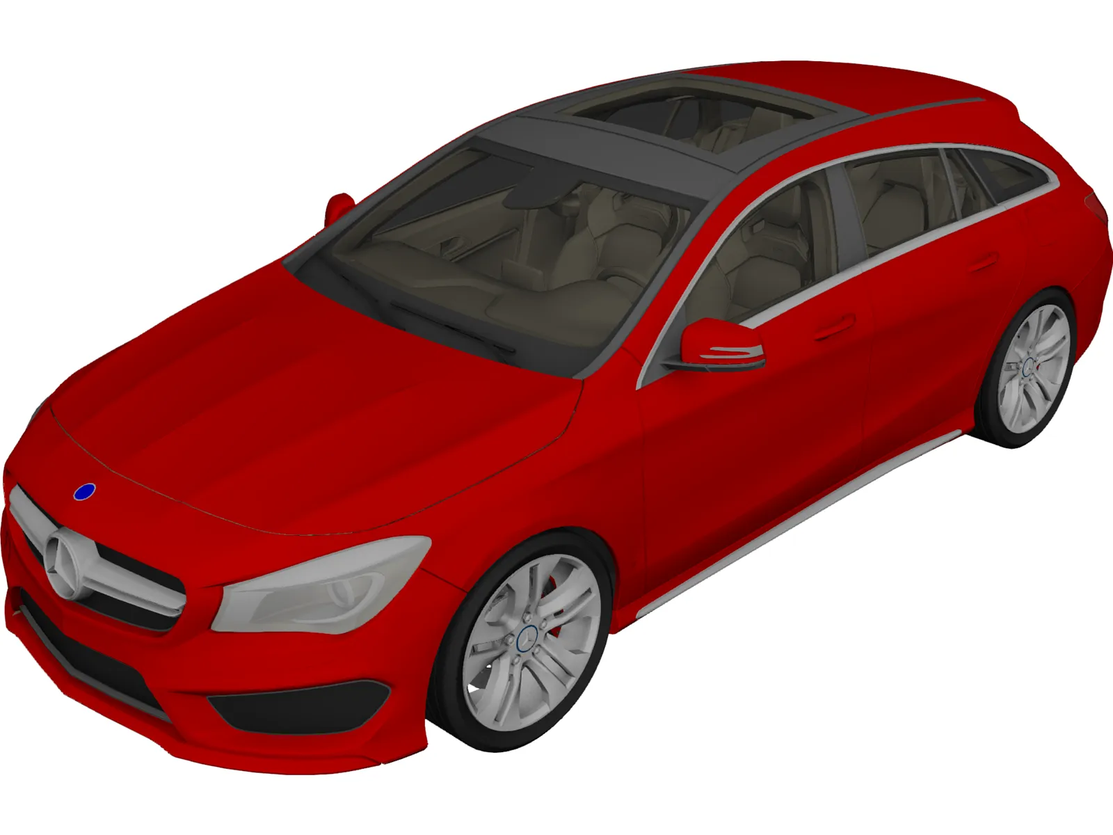 Mercedes-Benz CLA-Class Shooting Brake (2017) 3D Model