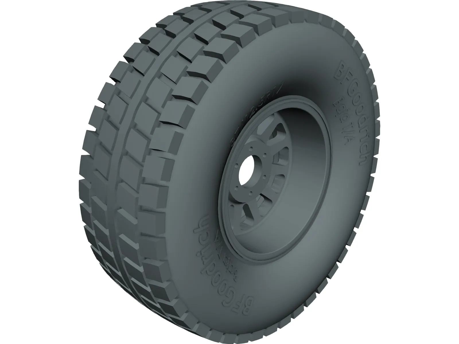 BFGoodrich Baja Wheel 3D Model