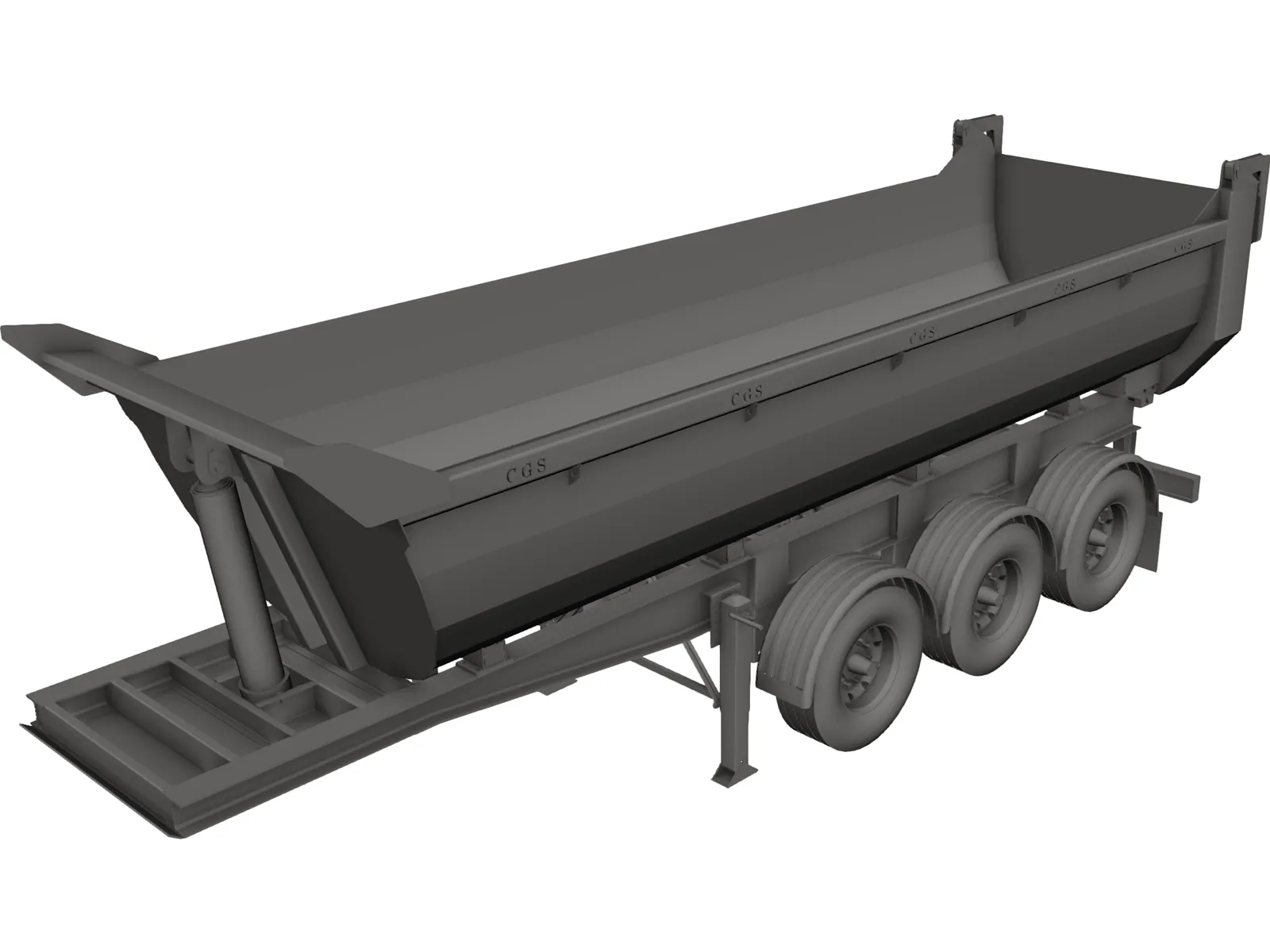 Dump Trailer 3D Model