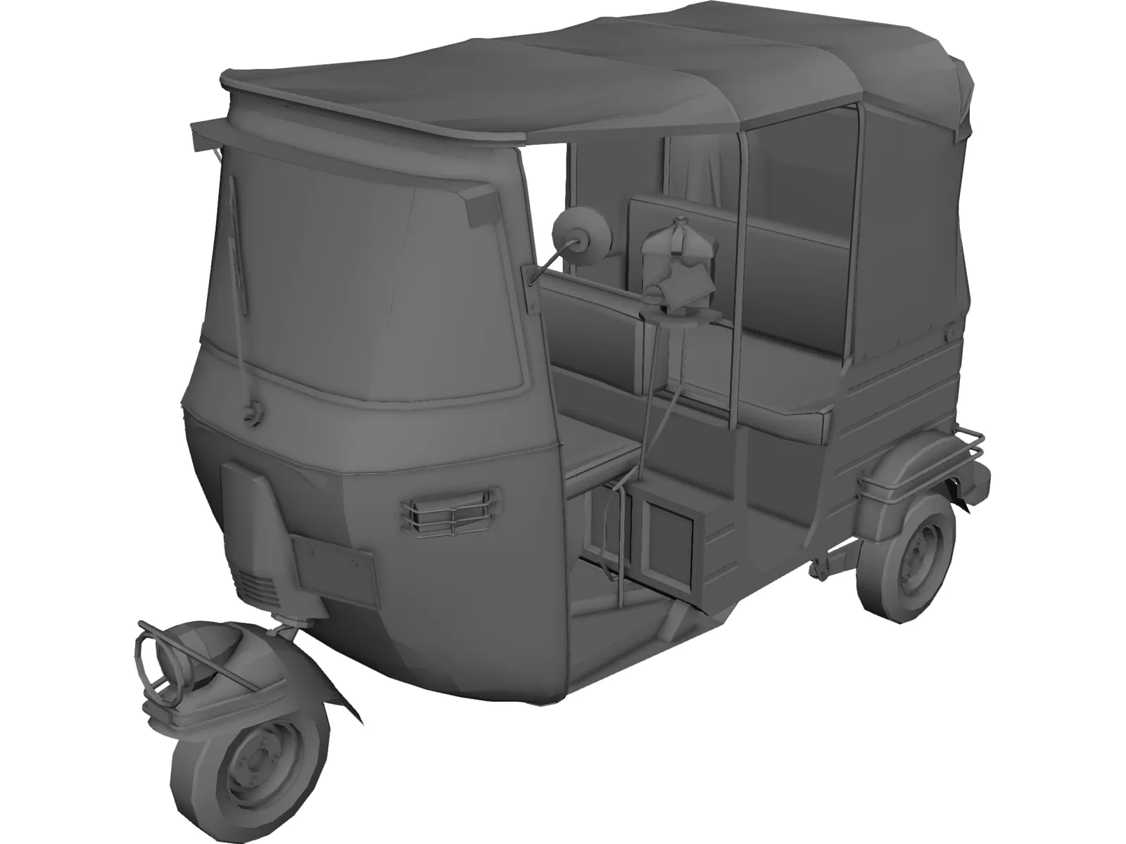 Open Auto Rickshaw 3D Model