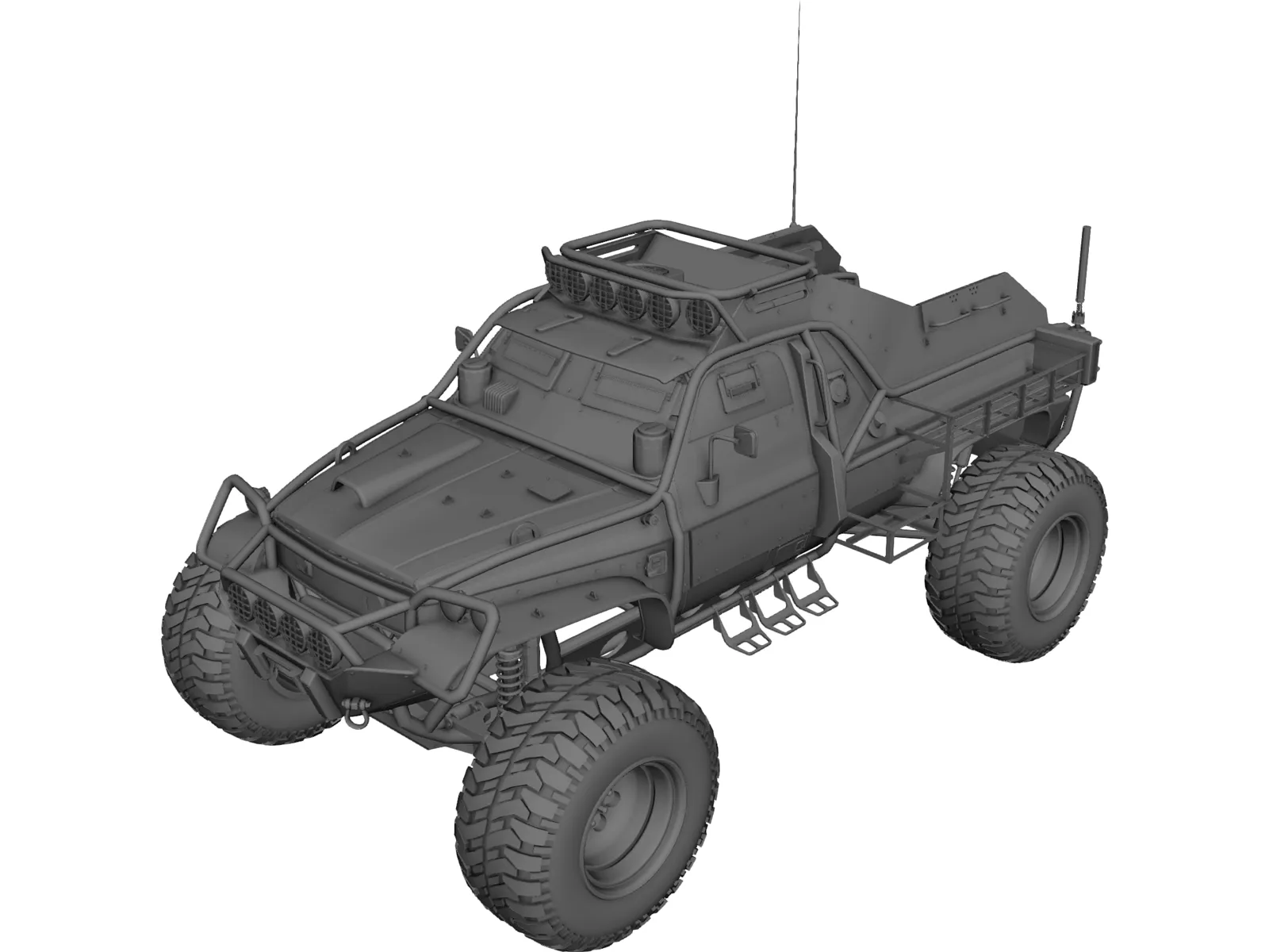 Armored Trophy Truck 3D Model