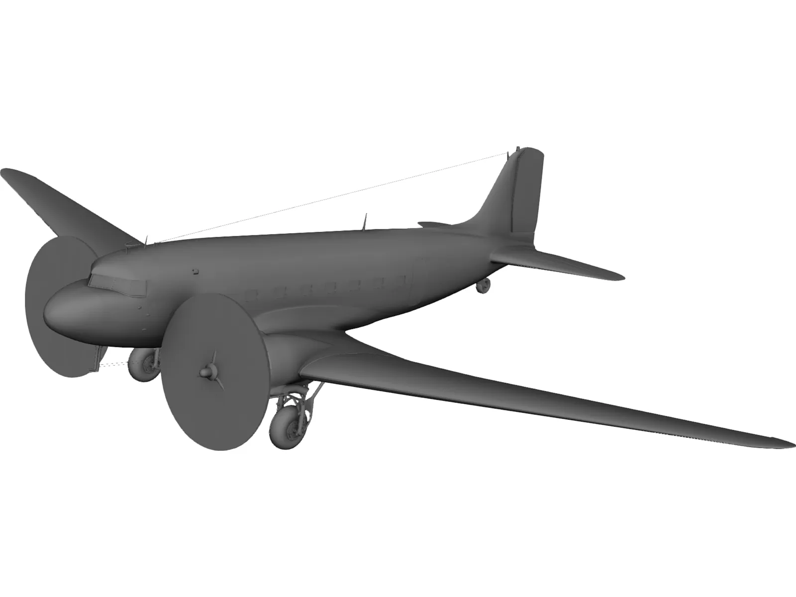 Douglas C-47 Skytrain 3D Model