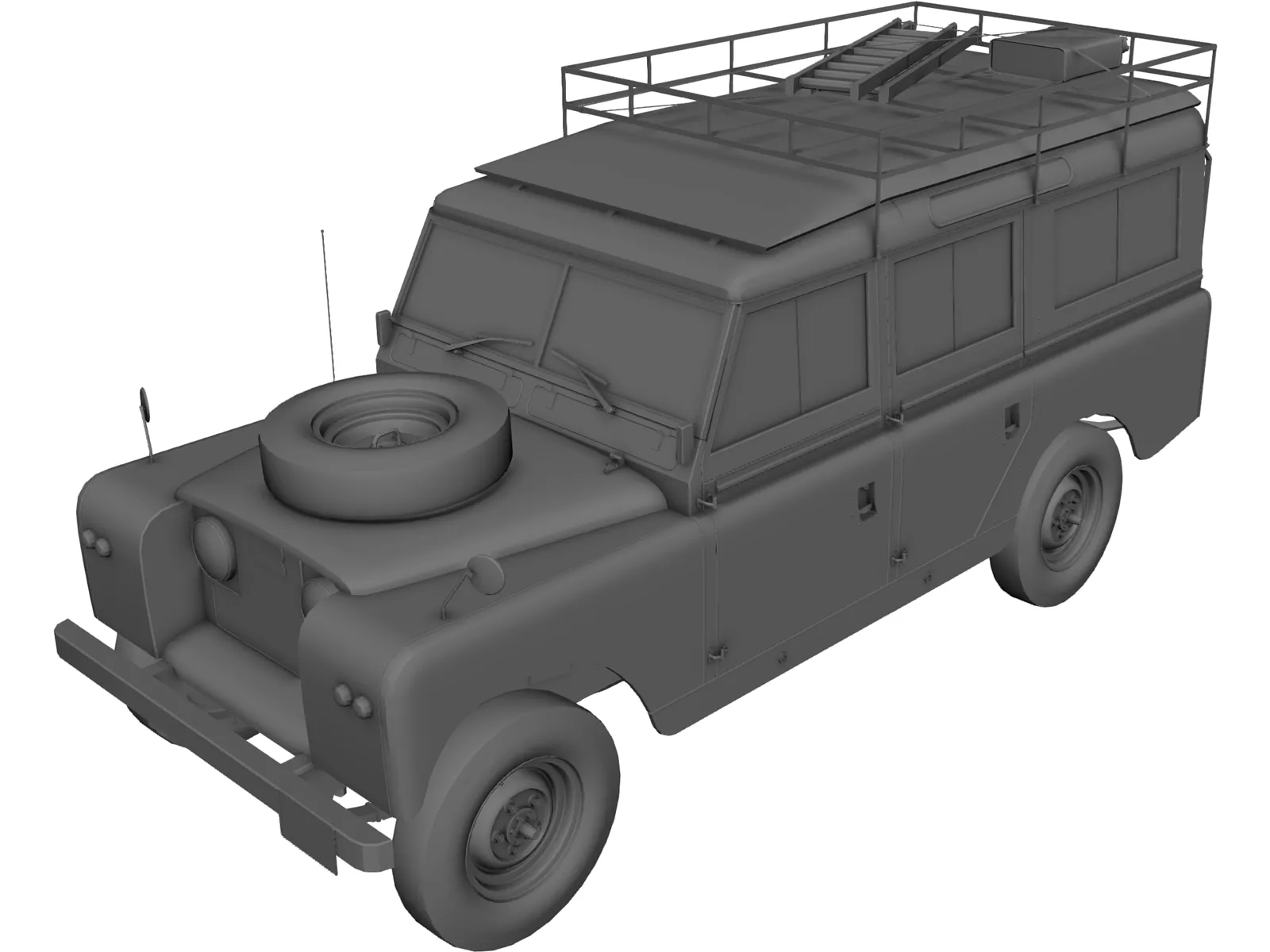 Land Rover Series IIa Station Wagon (1967) 3D Model