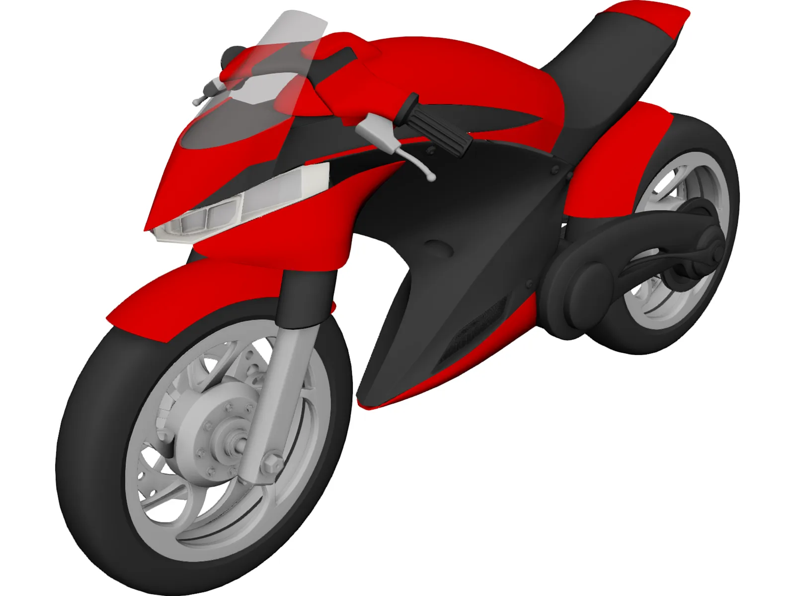 Futuristic Motorcycle 3D Model