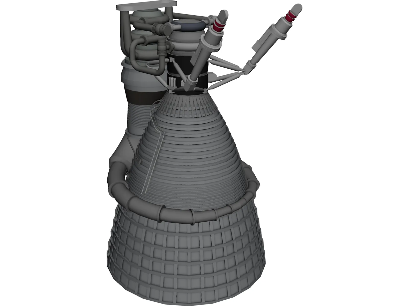 NASA Saturn 5 Rocketdyne F1 Engine 3D Model