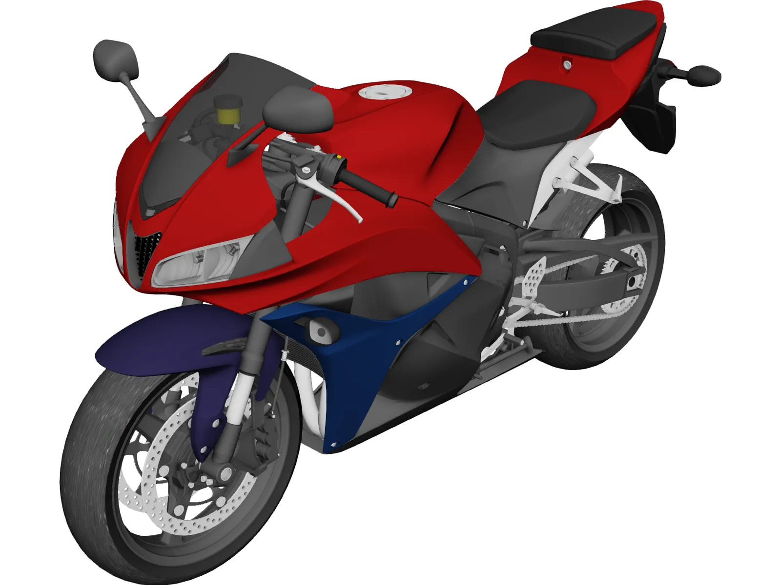 Honda CBR 600RR (2009) 3D Model