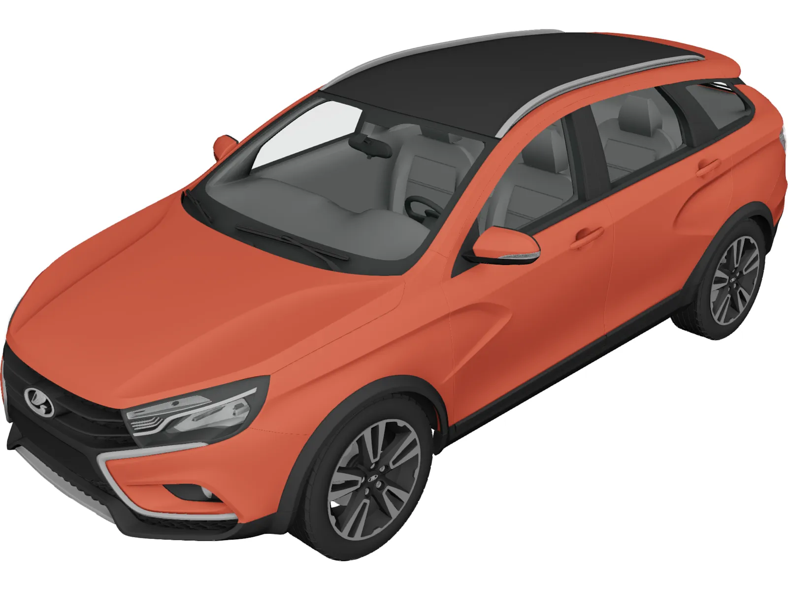 Lada Vesta Cross (2015) 3D Model