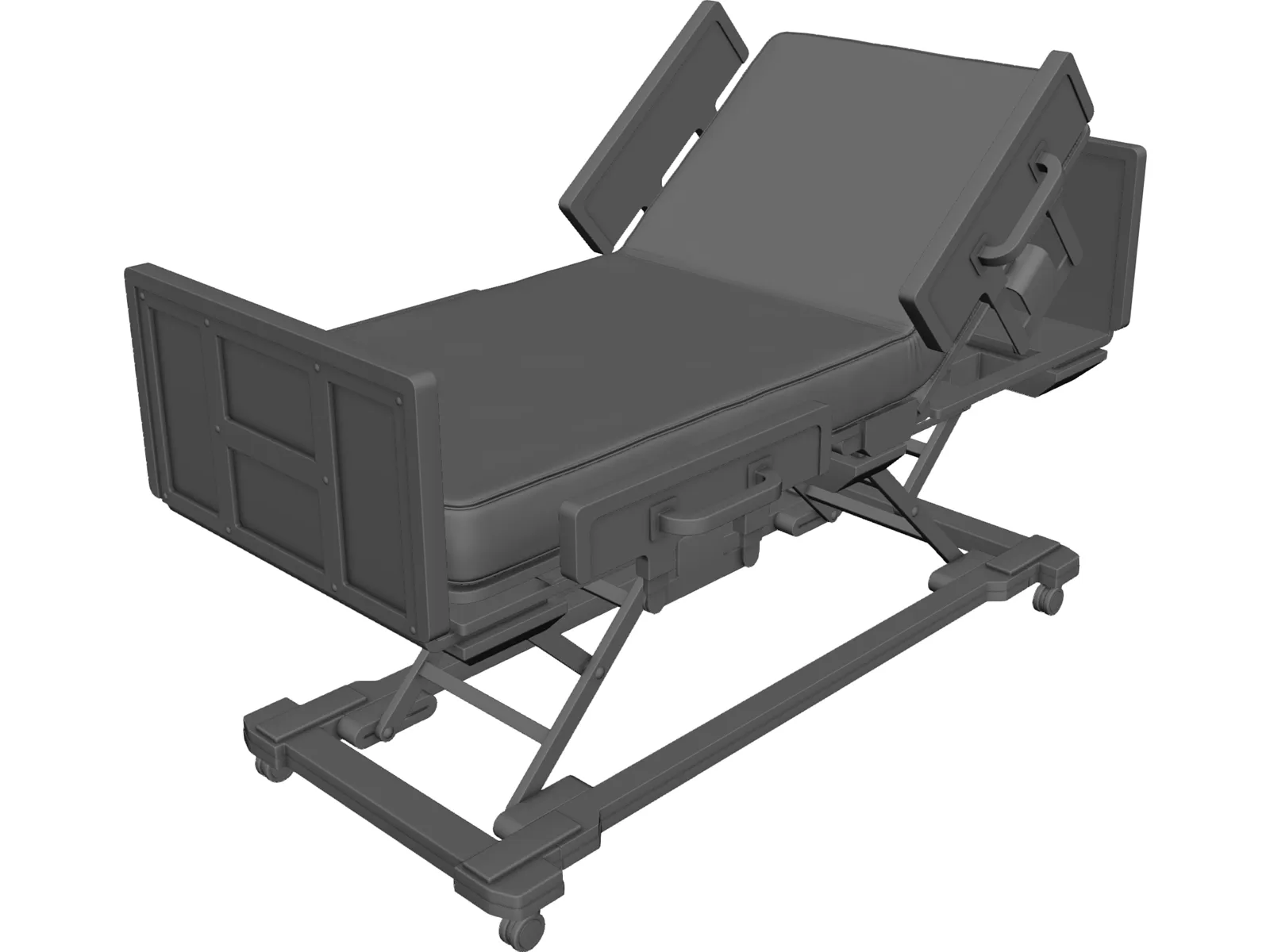 Hospital Bed 3D Model