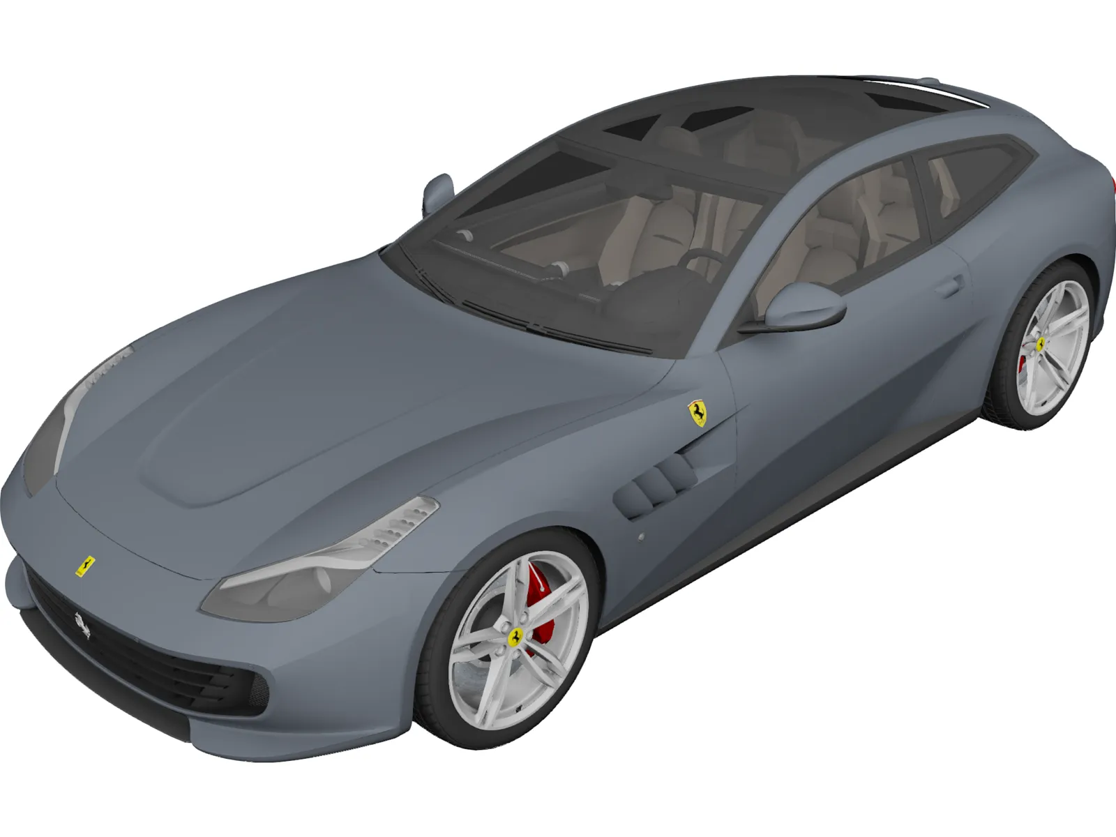 Ferrari GTC4 Lusso (2017) 3D Model