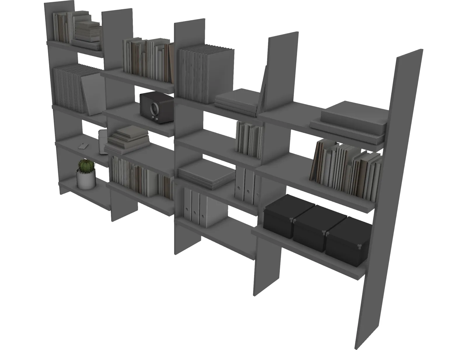 Storage Library 3D Model