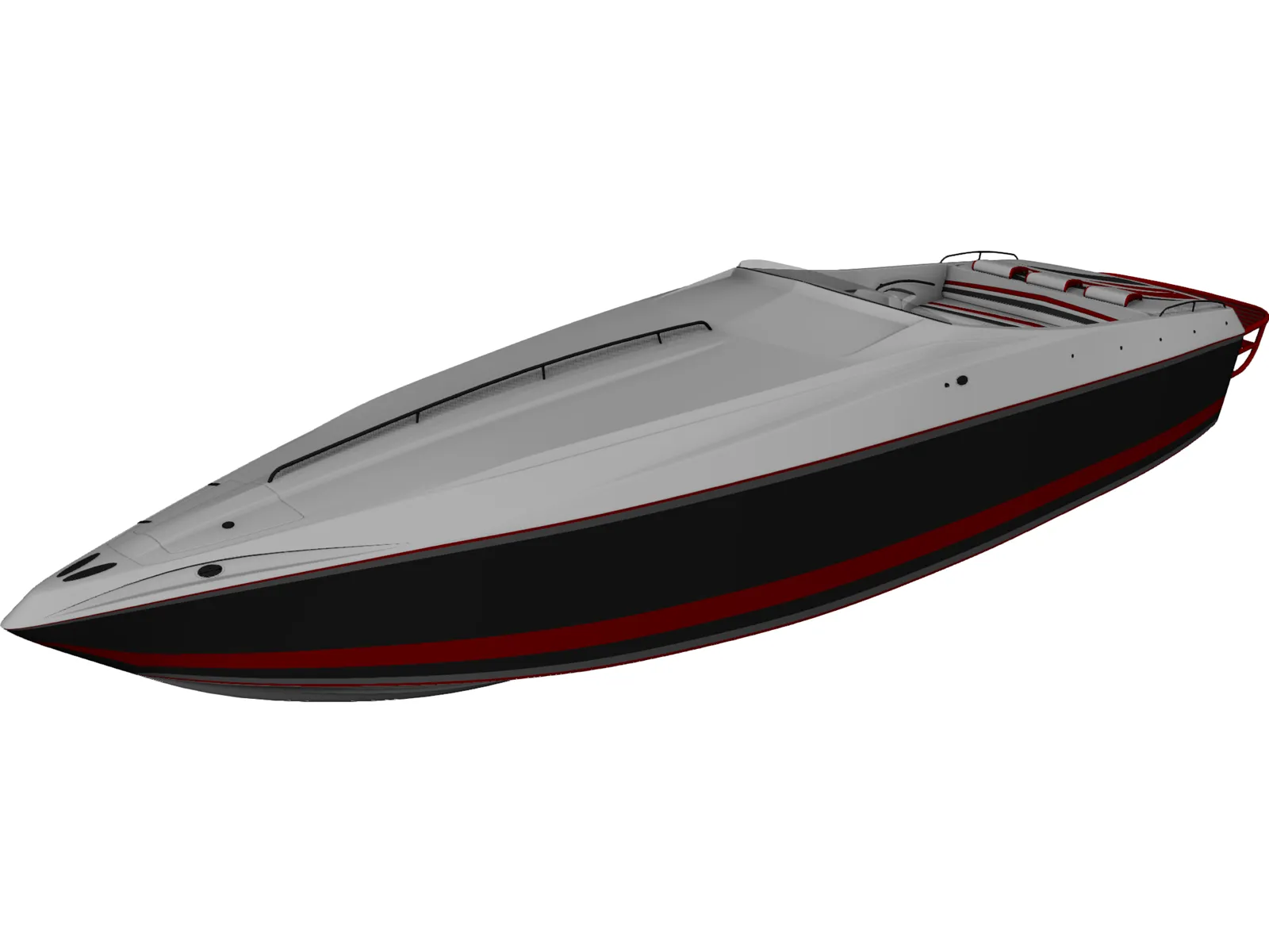 Speed Boat 3D Model - 3DCADBrowser