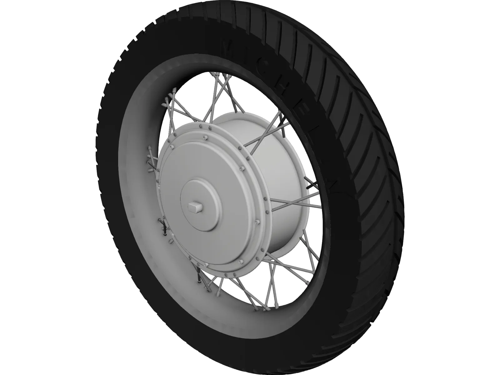 Motor Hub 18in Wheel 5kW 3D Model