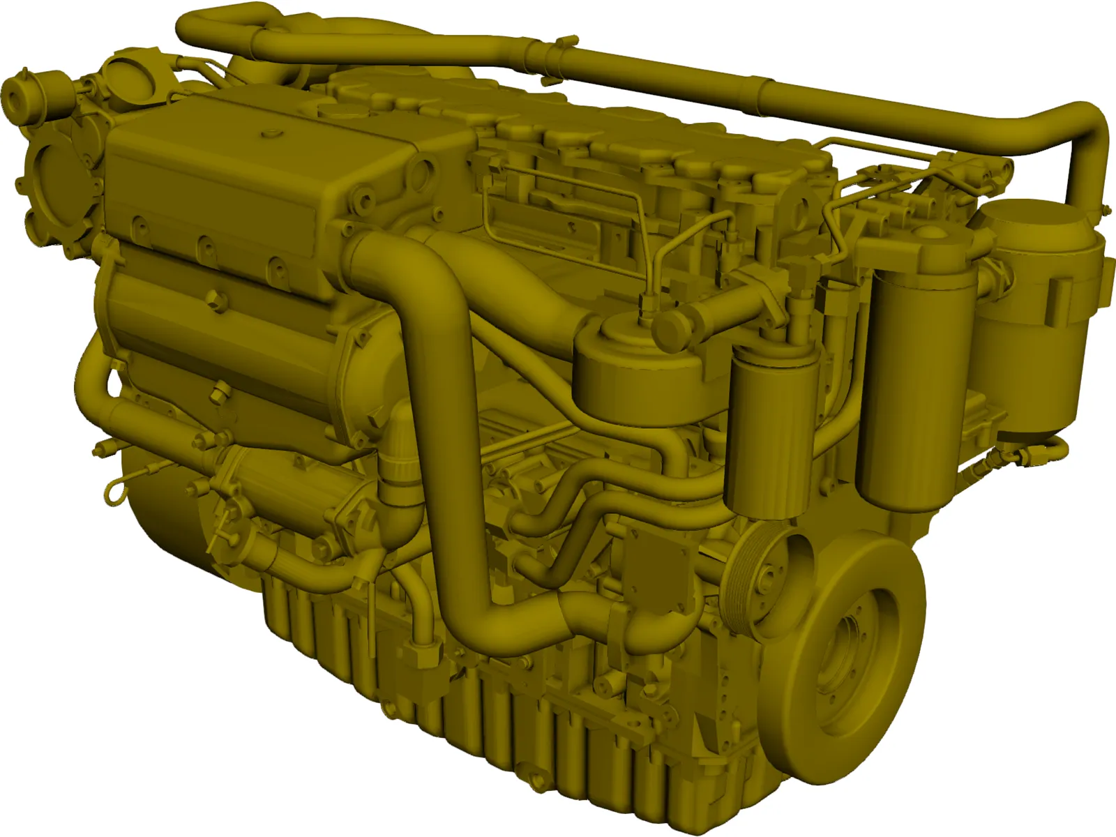 Cat C7 Engine 3D Model