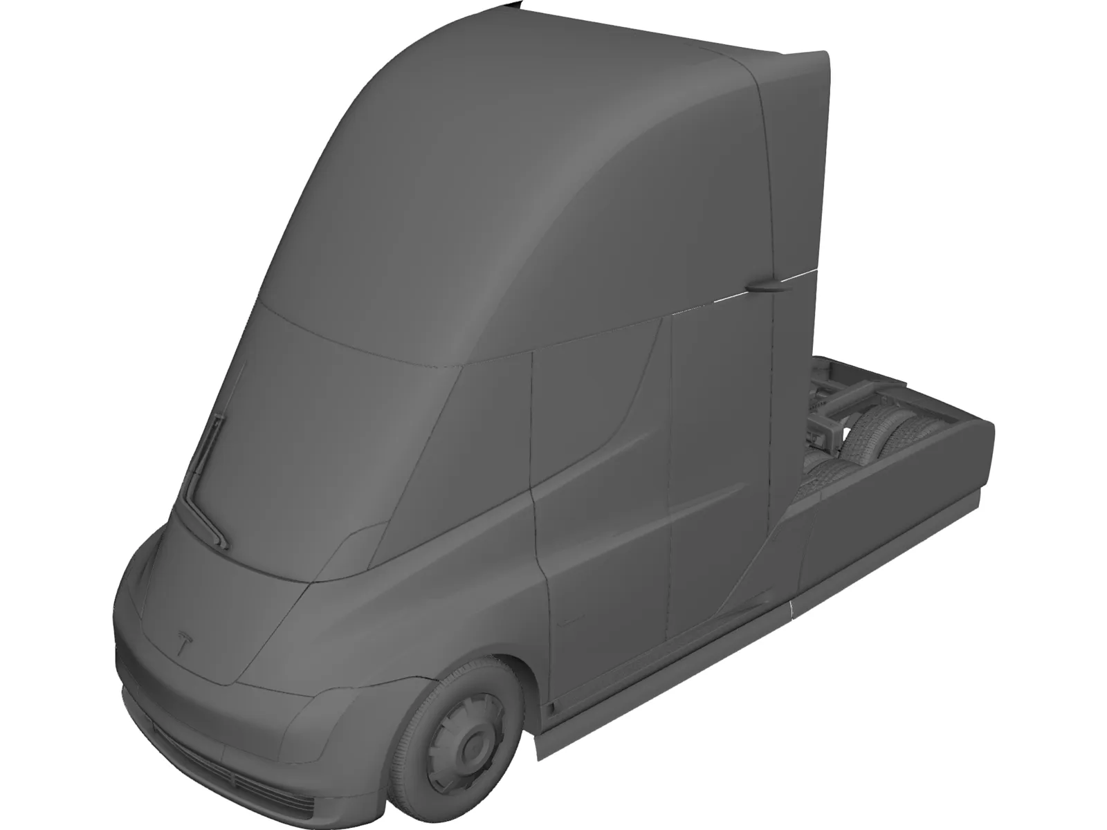 Tesla Semi Truck (2020) 3D Model