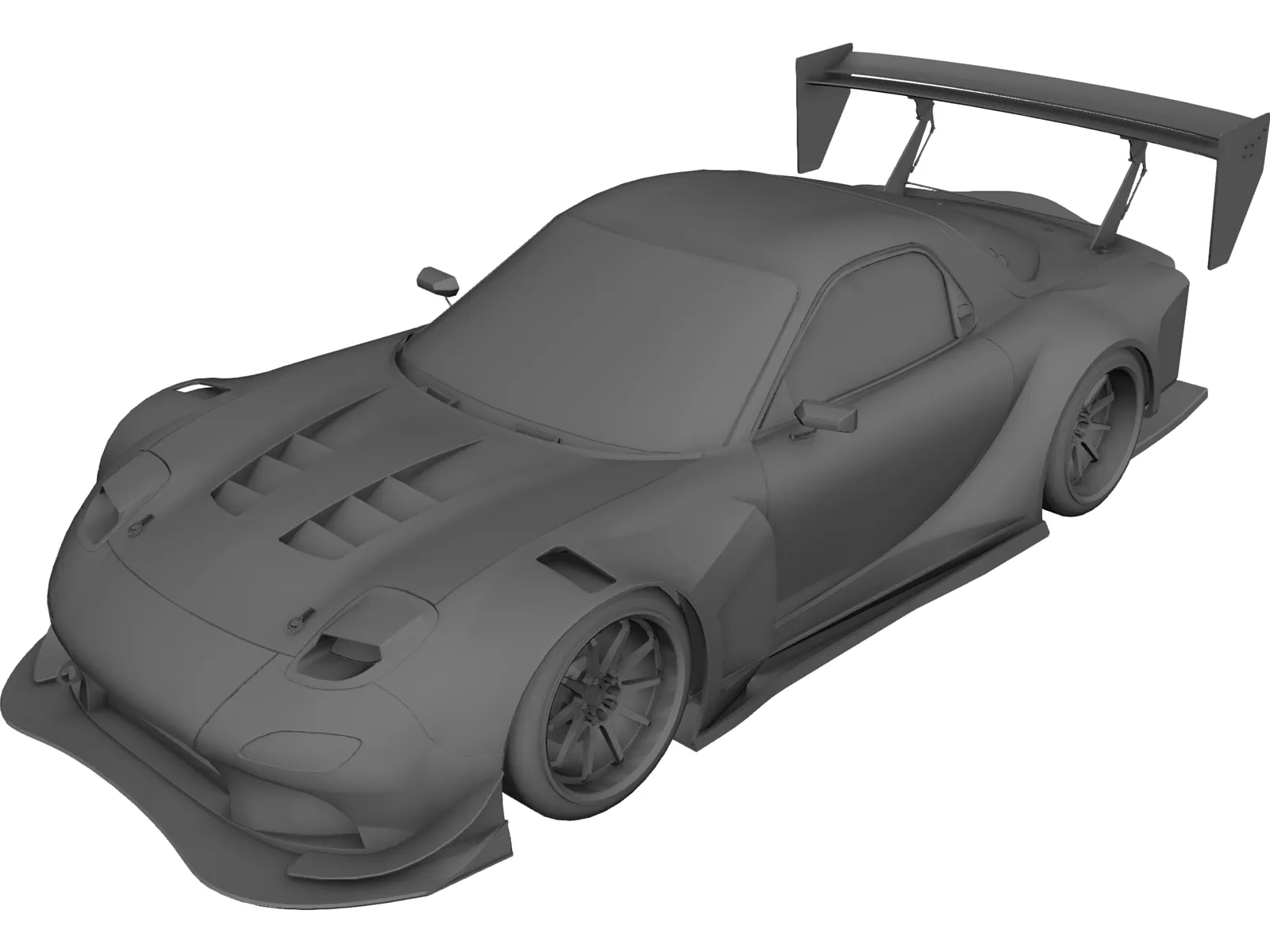 Mazda RX7 FD3S Time Attack 3D Model