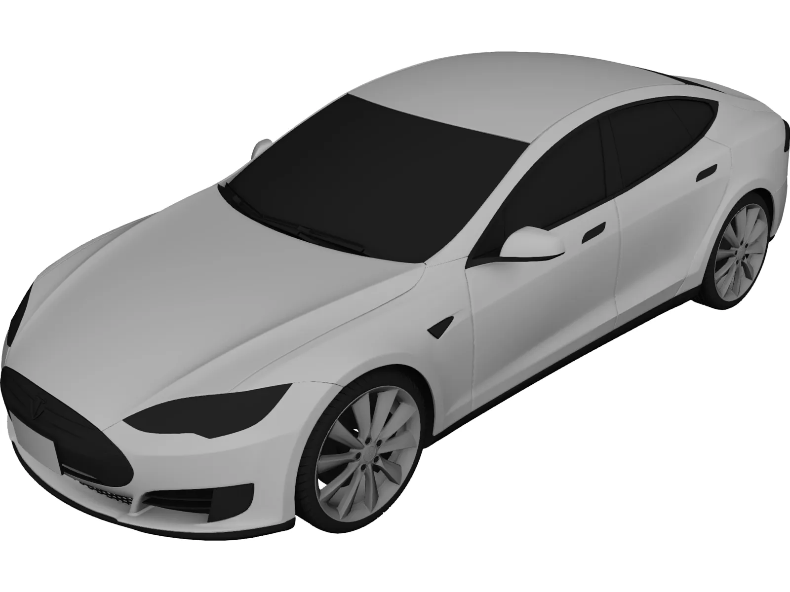 Tesla Model S (2016) 3D Model