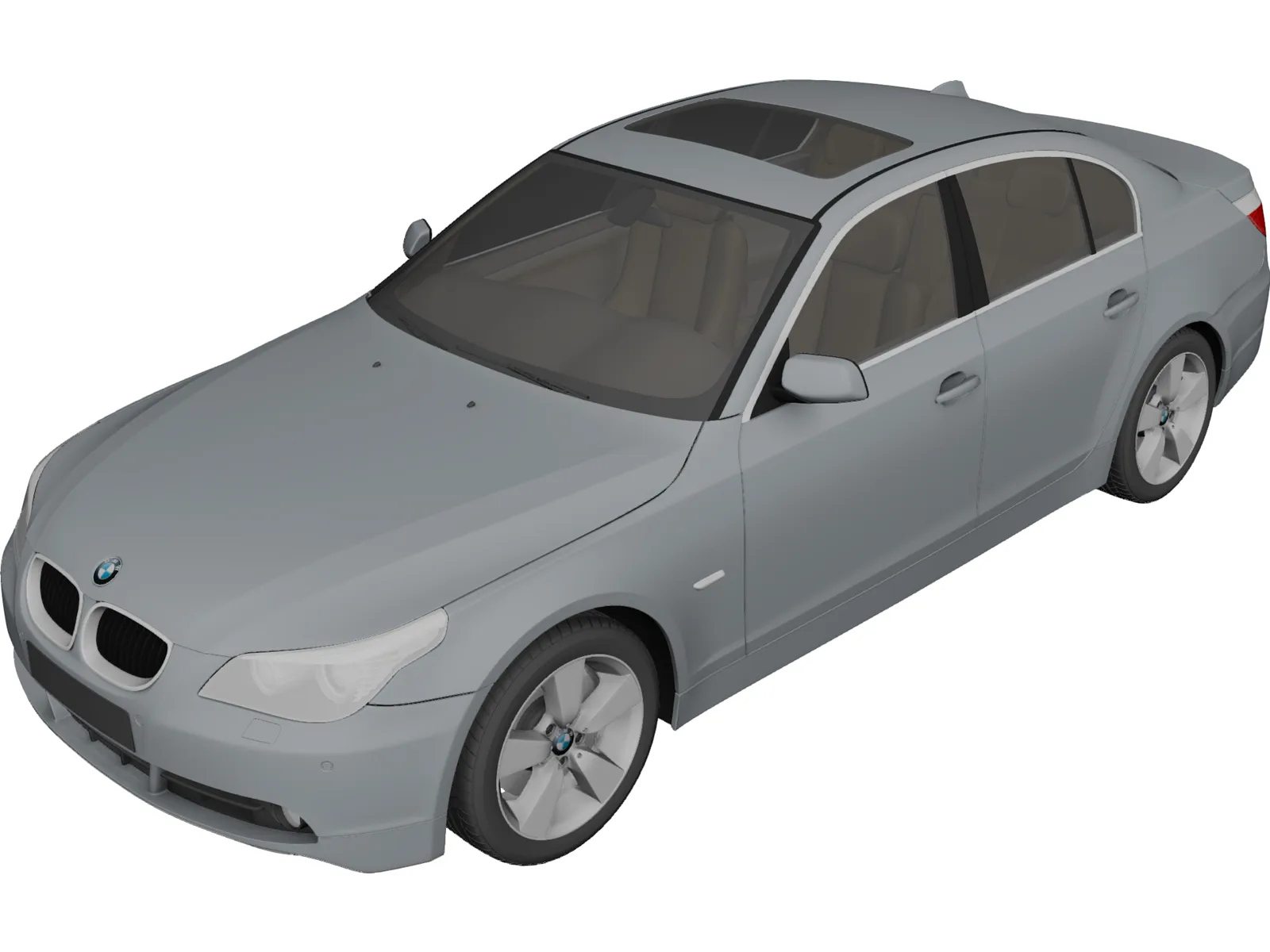 BMW 5-series E60 Sedan (2010) 3D Model