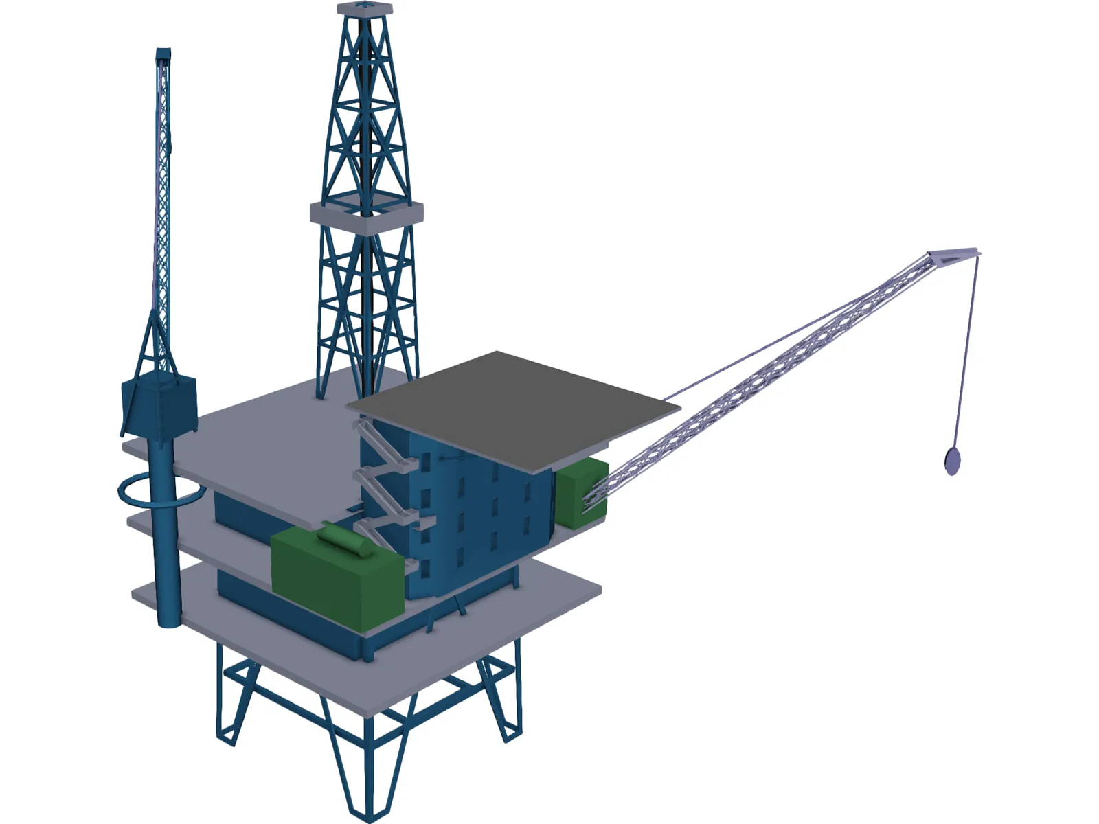 Oil Platform 3D Model