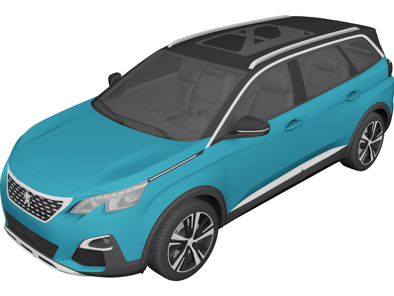 Peugeot 5008 (2017) 3D Model