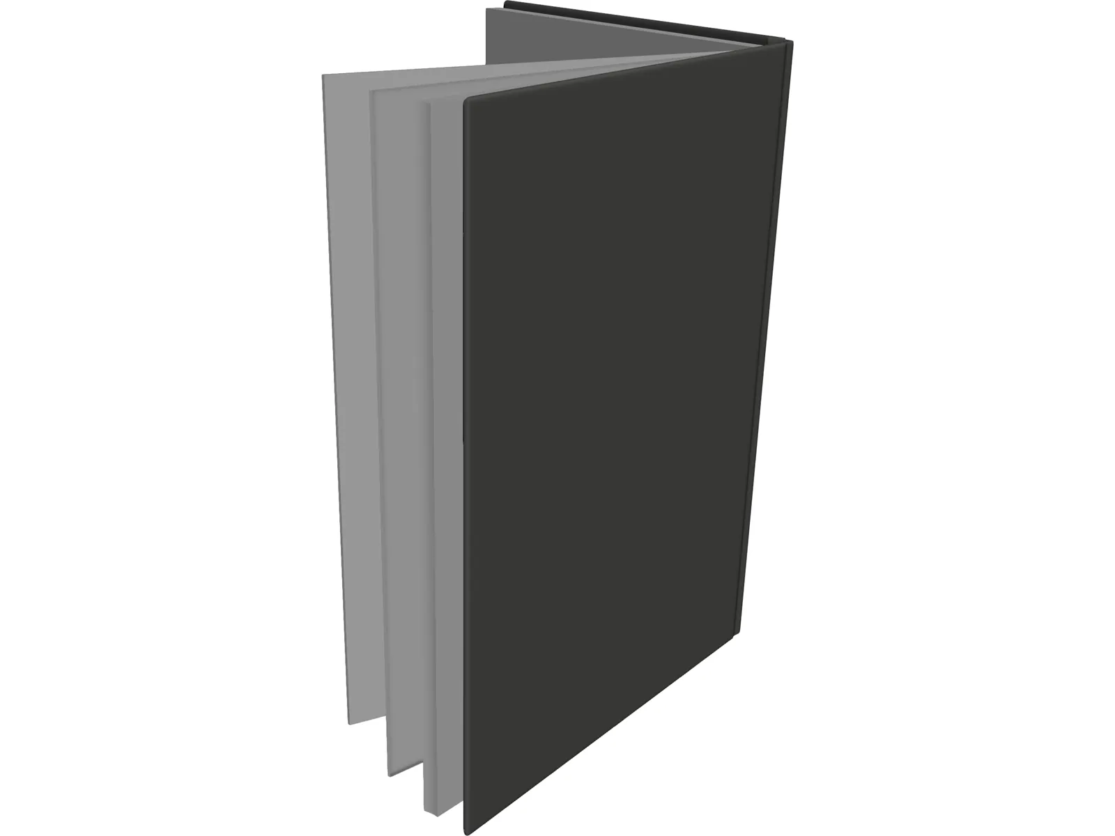 Open Thin Notebook 3D Model