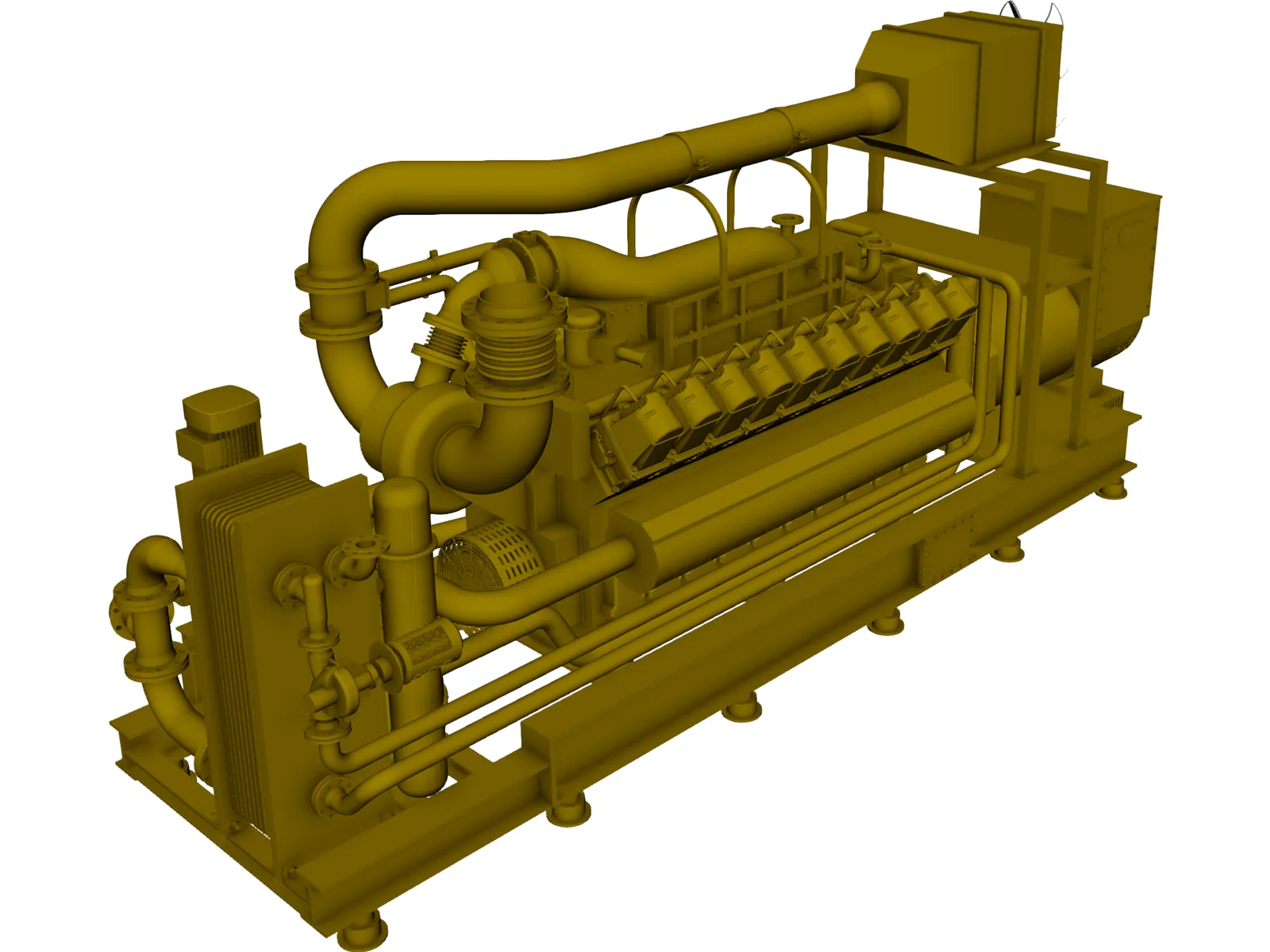 Caterpillar G35 20C V20 2MW 3D Model