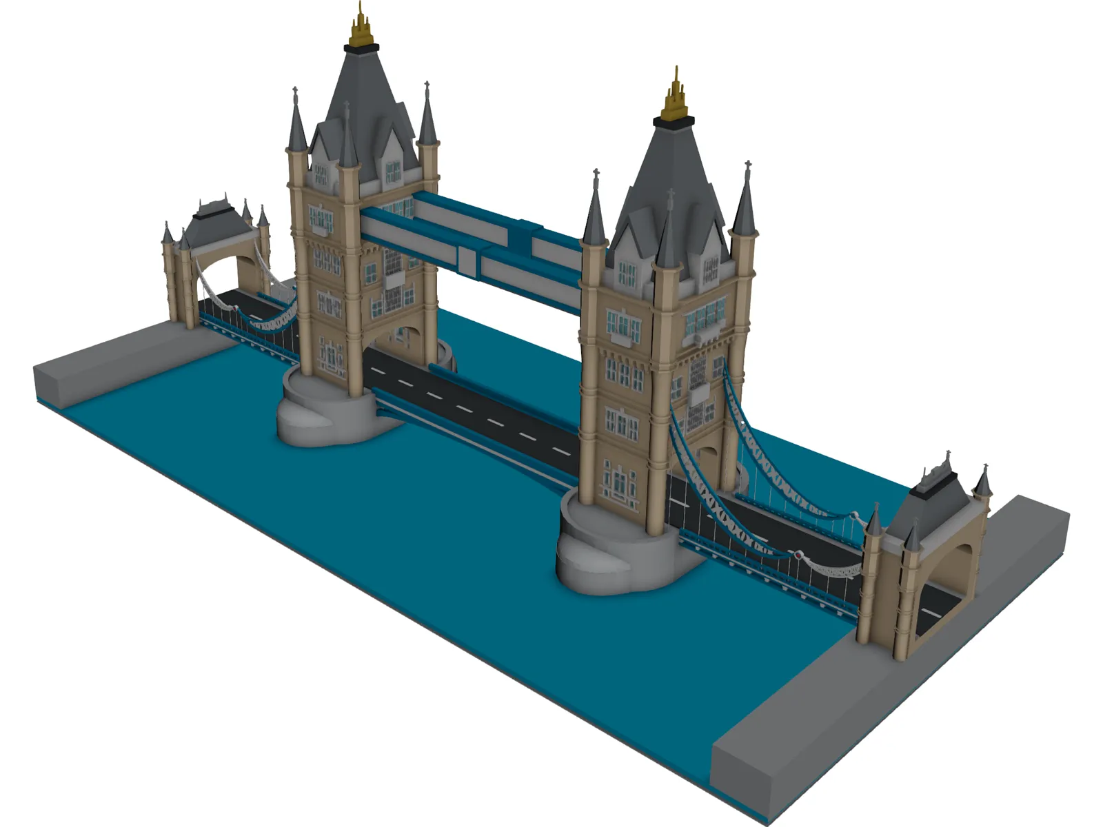 London Tower Bridge 3D Model