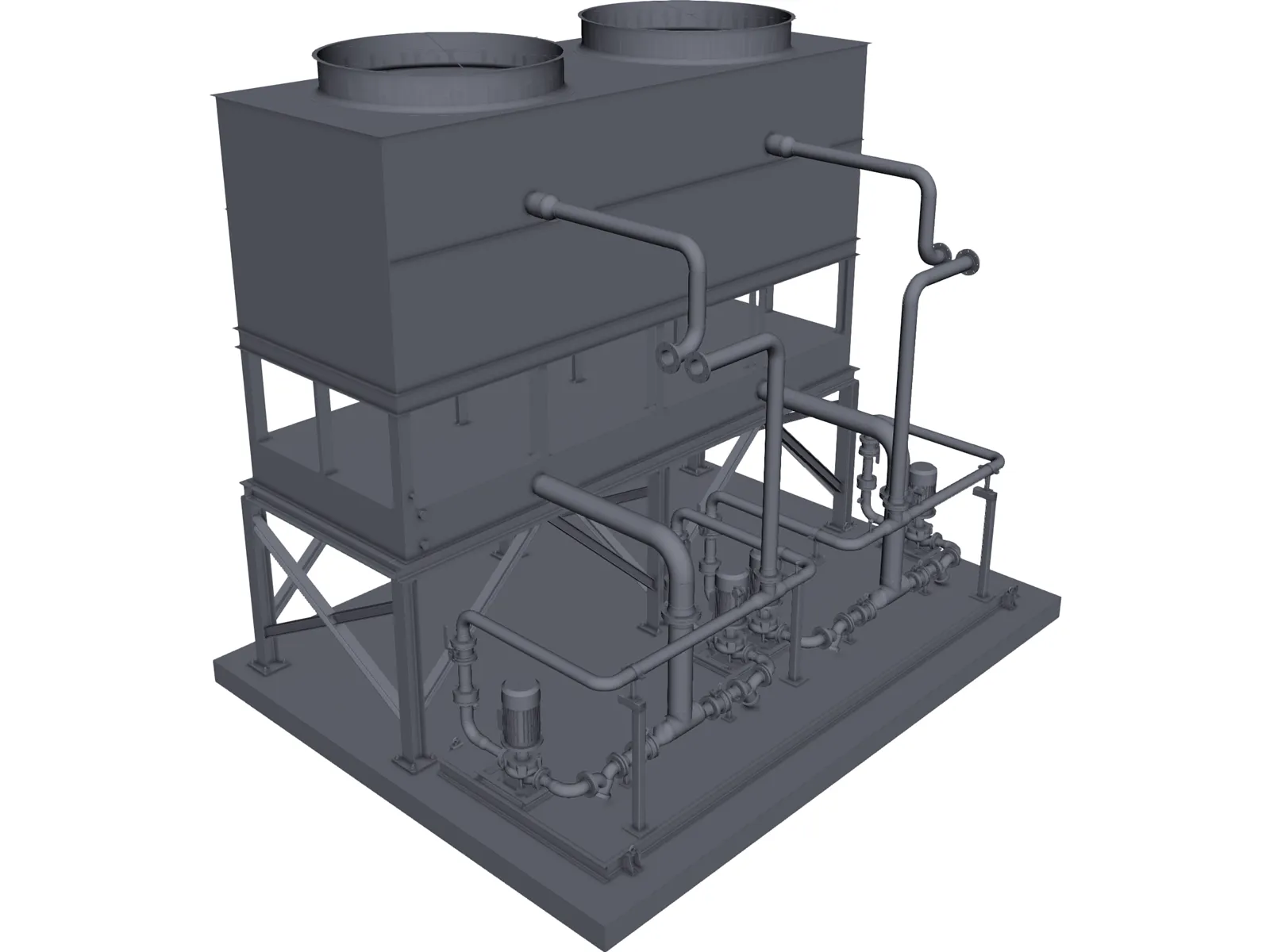 Cooling Water Module 3D Model