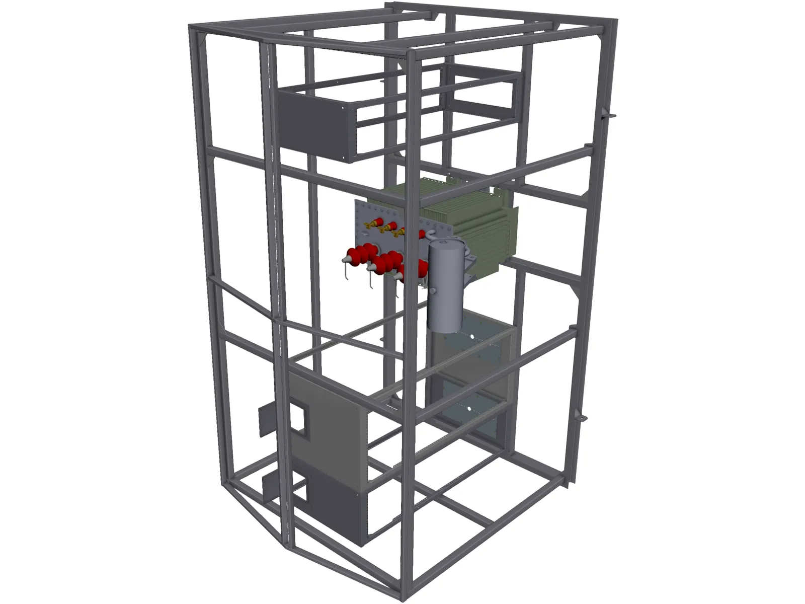 Electric Transformer Container 3D Model