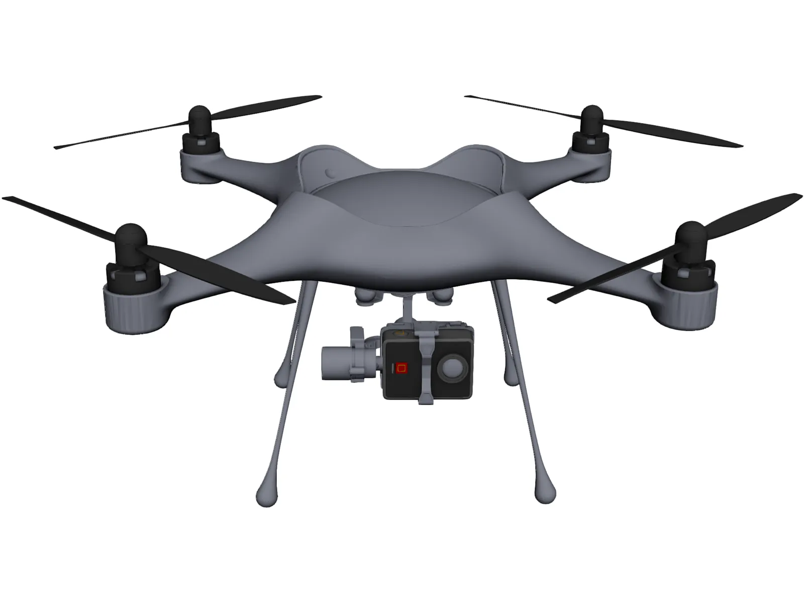 pardon calcium trap Four-Rotor UAV Drone 3D CAD Model - 3D CAD Browser