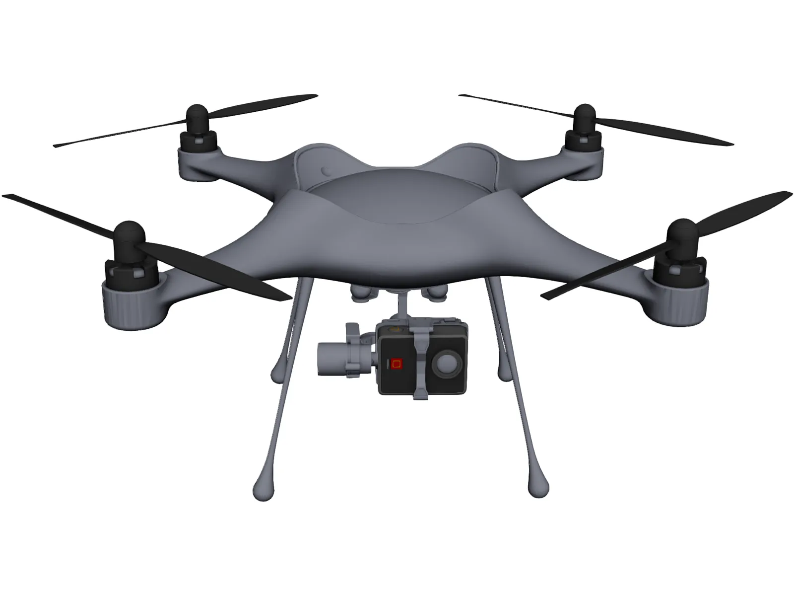 Four-Rotor UAV Drone 3D Model