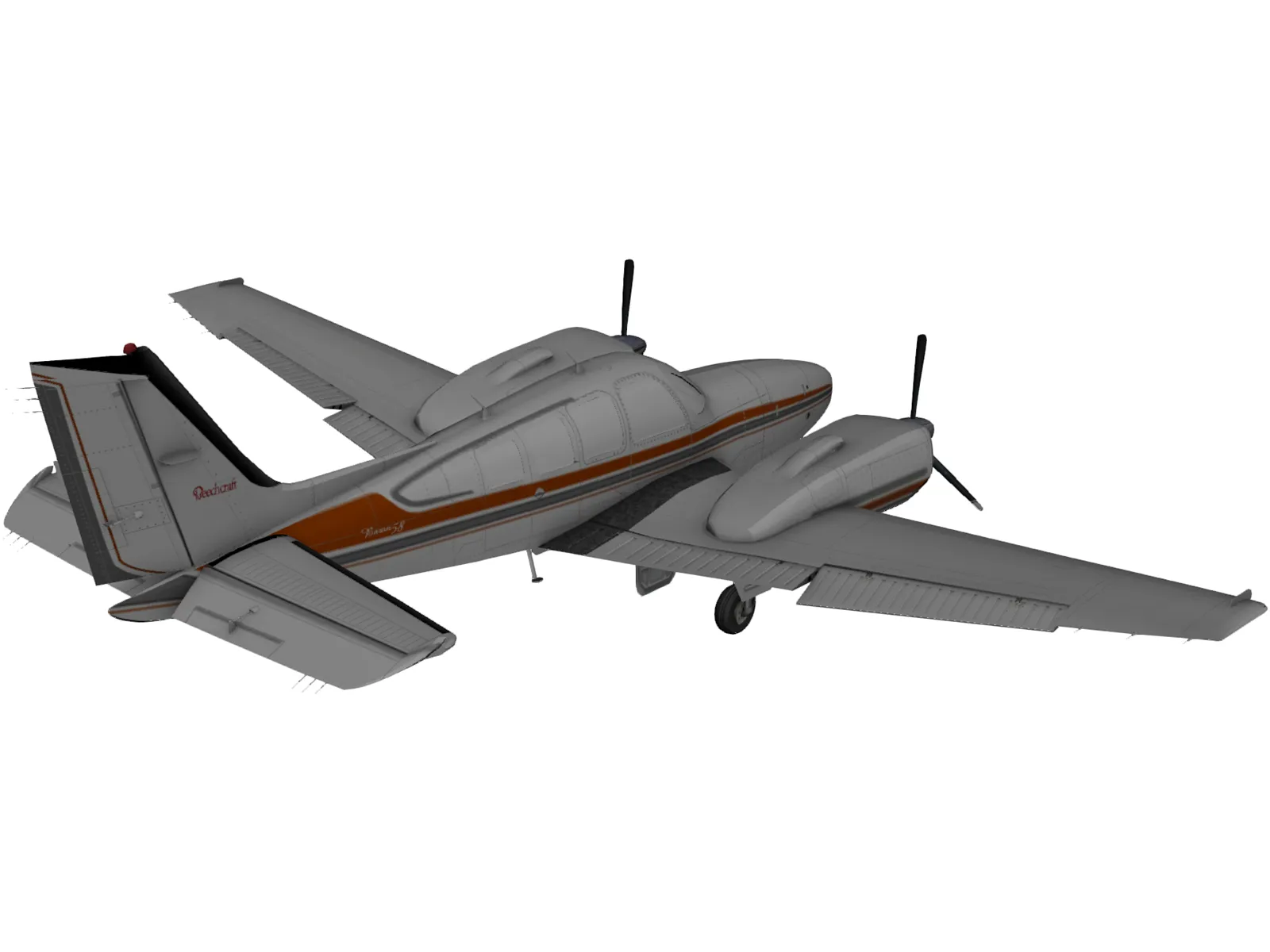 Beechcraft Baron 58 3D Model