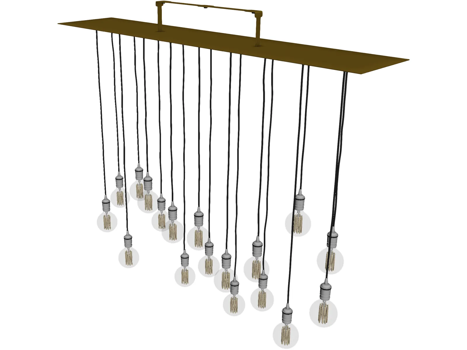 Luster Hanged Pendant Light 3D Model