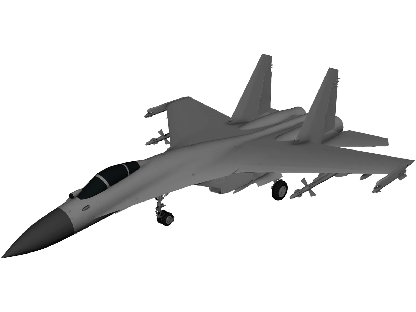 Sukhoi SU-35S Flanker-E 3D Model