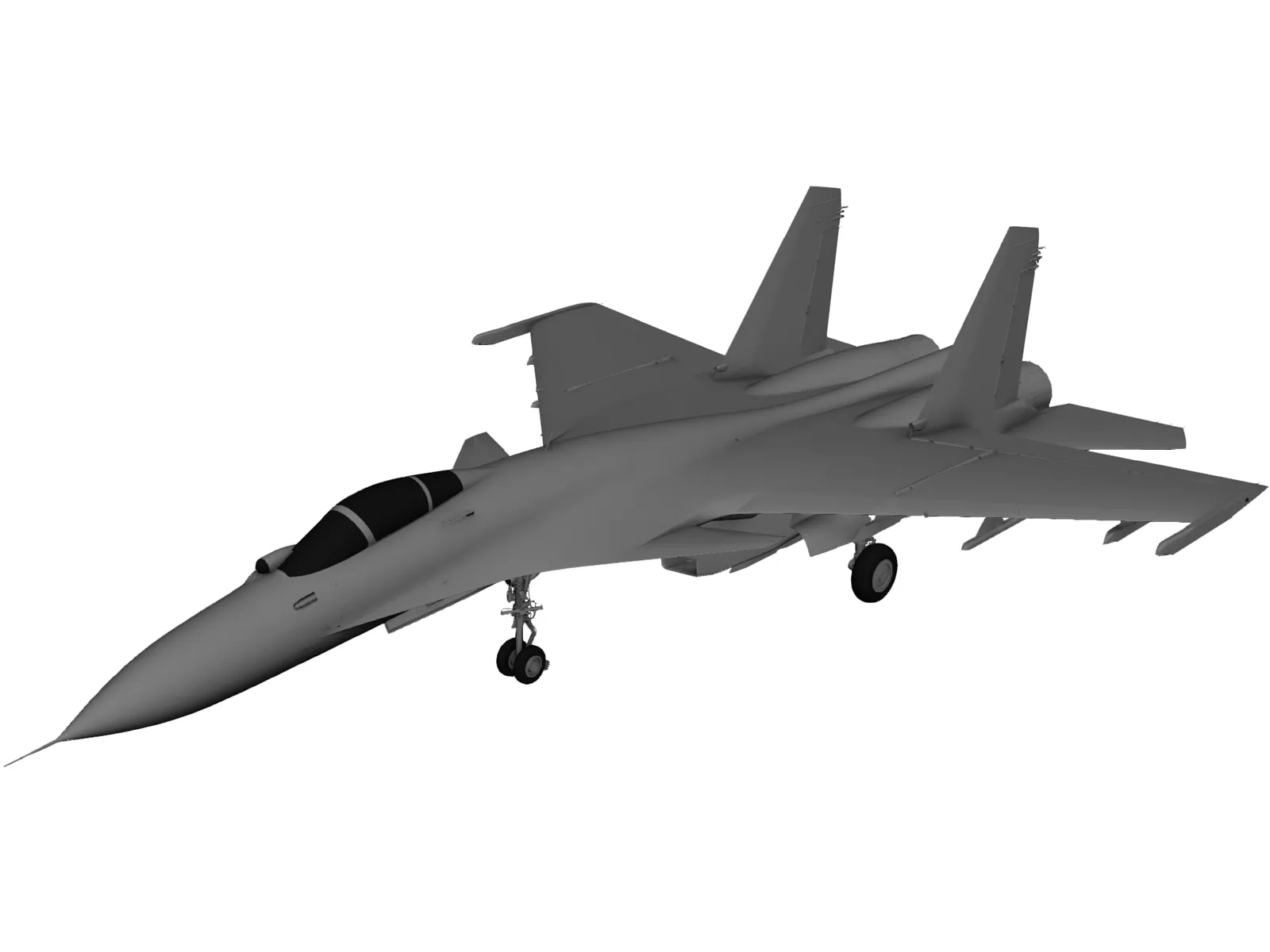 Sukhoi SU-33 Flanker-D 3D Model