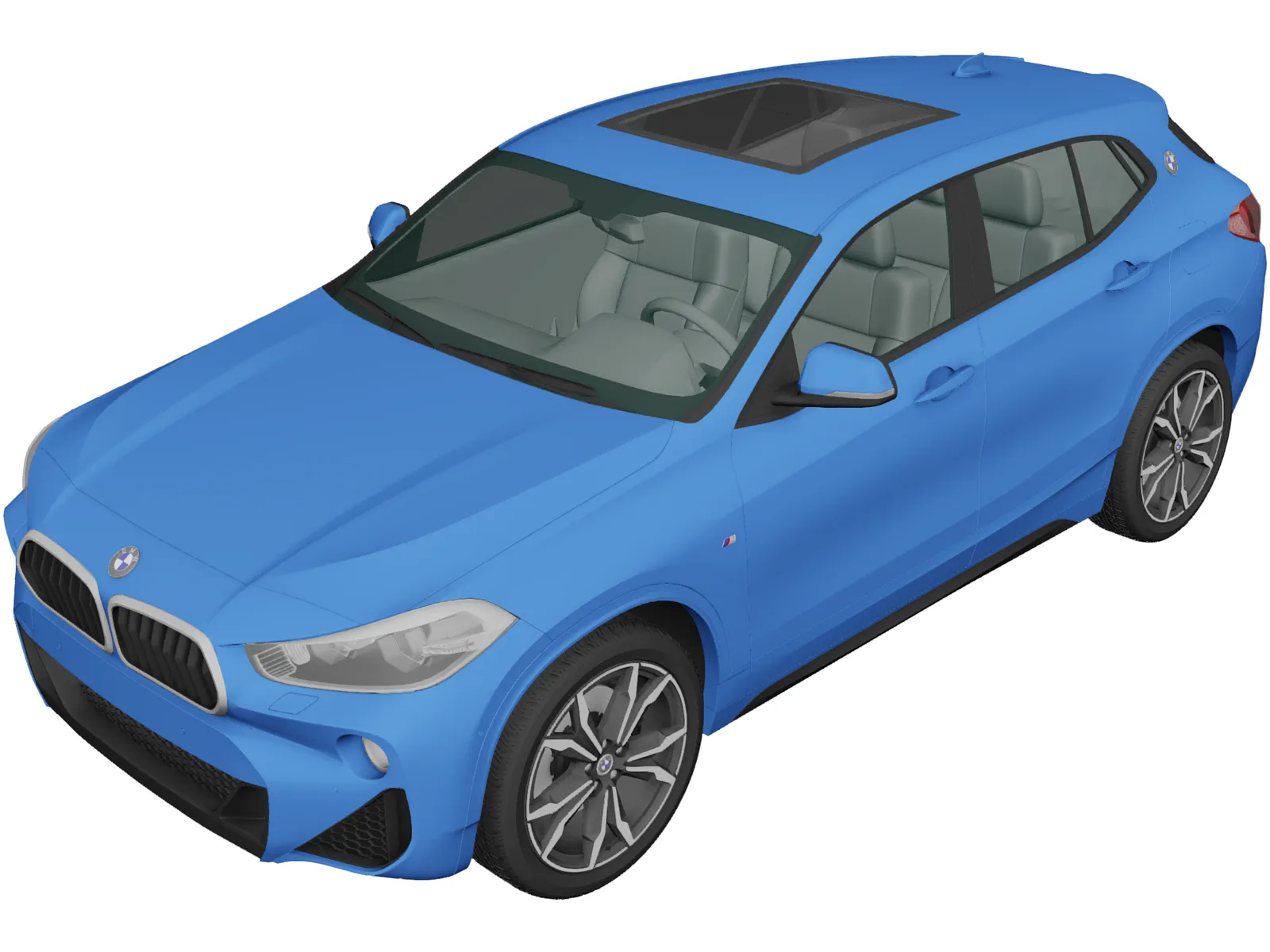 BMW X2 M Sport (2018) 3D Model